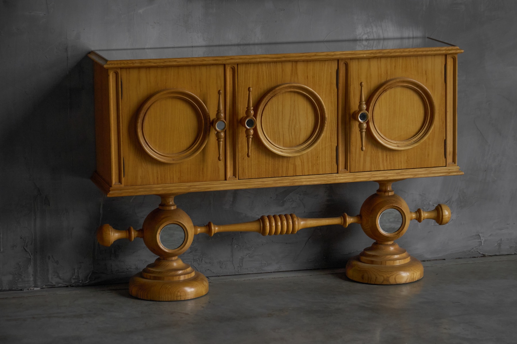 Architectural revival vanity cabinet from France, 1960s