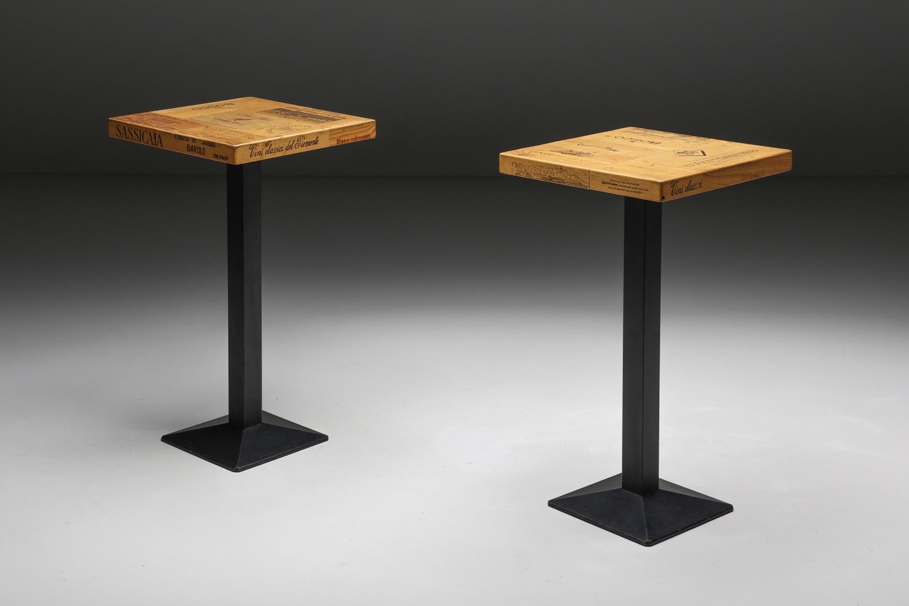 Artisan high tables travail belge from the early 2000s