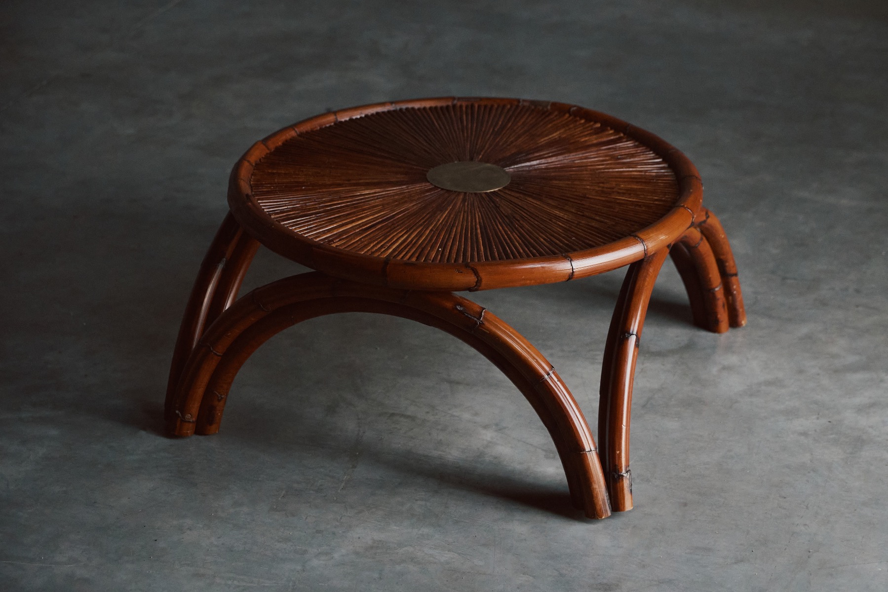 Bamboo coffee table by Gabriella Crespi 1970s