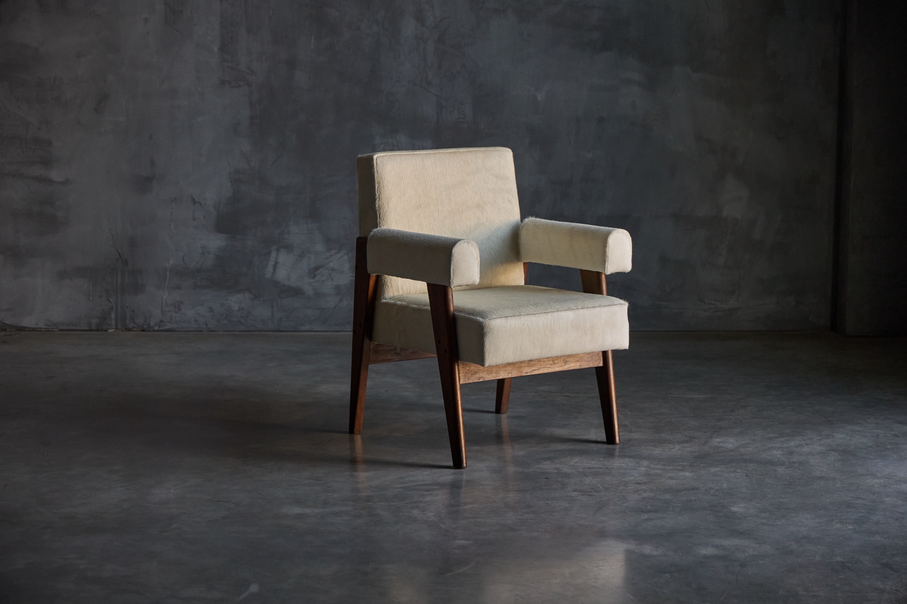 Bridge armchair LC PJ SI 41 A designed in 1955 by Le Corbusier and Pierre Jeanneret