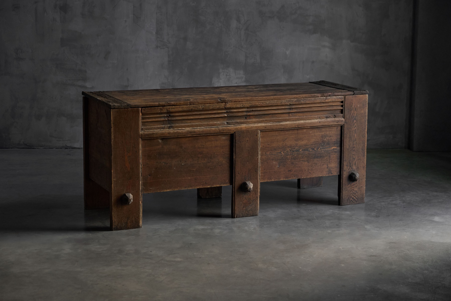 Brutalist Alpine chest from the 19th century
