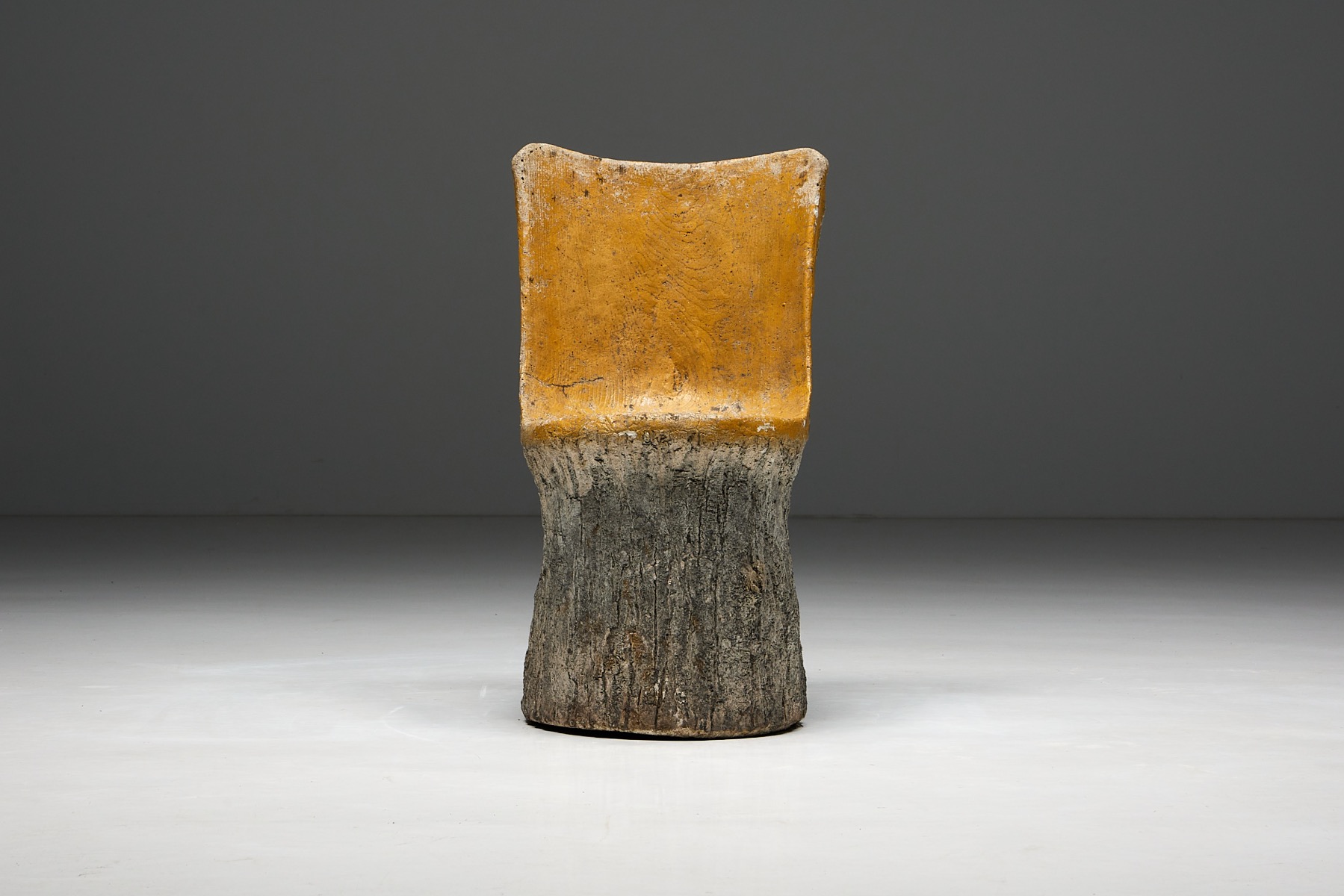 Brutalist concrete chair from the 1970s
