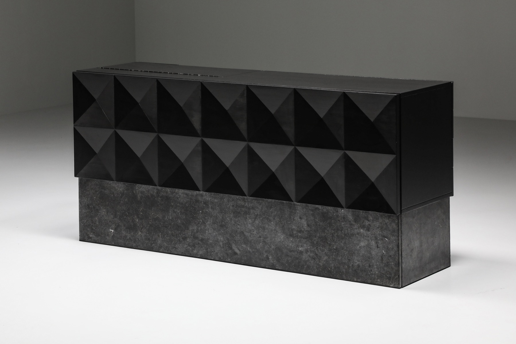 Brutalist De Coene inspired credenza from the 1970s
