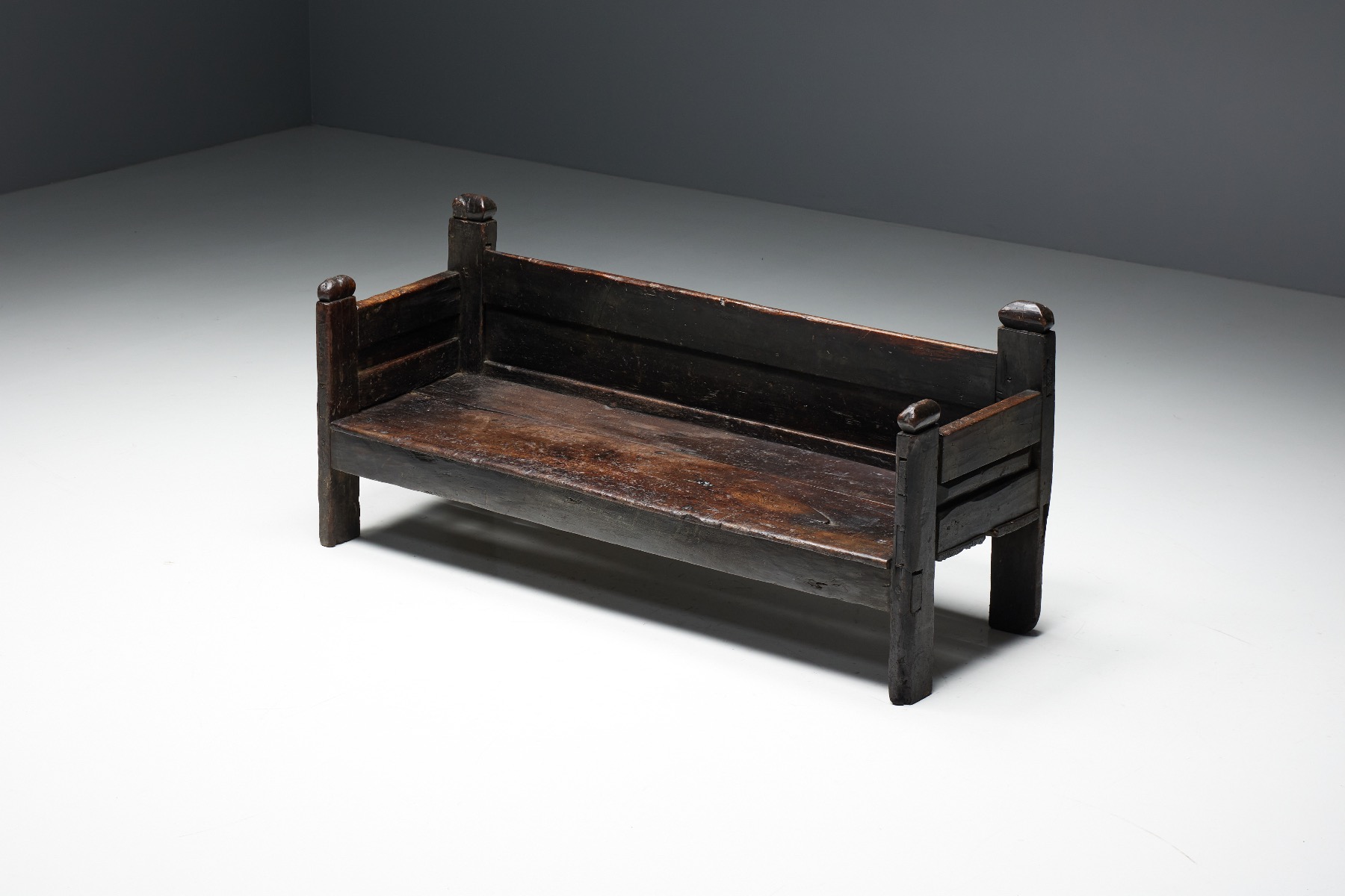 Brutalist wabi sabi bench 19th century