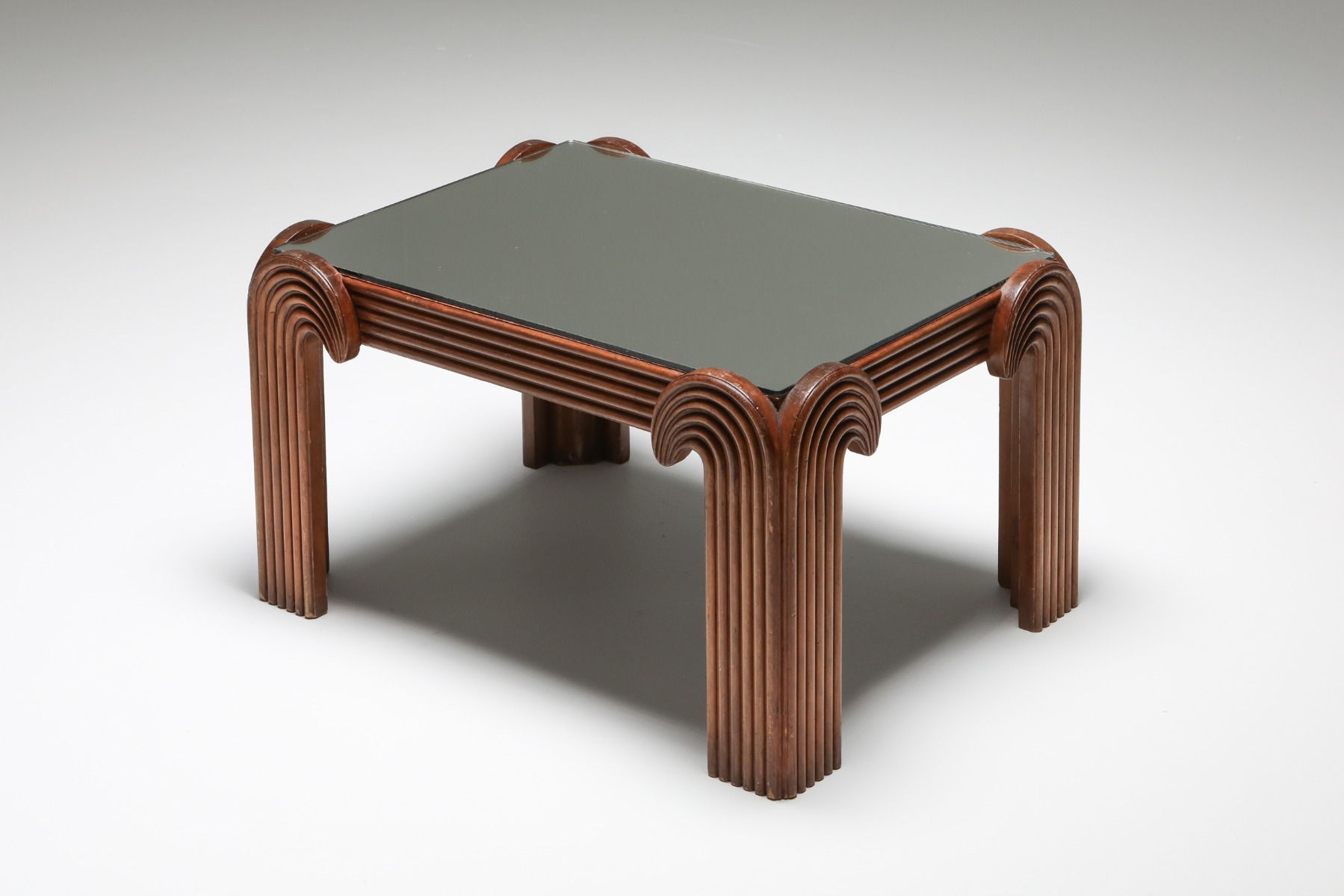 Carved wood palm tree occasional table from Italy from the 1960s