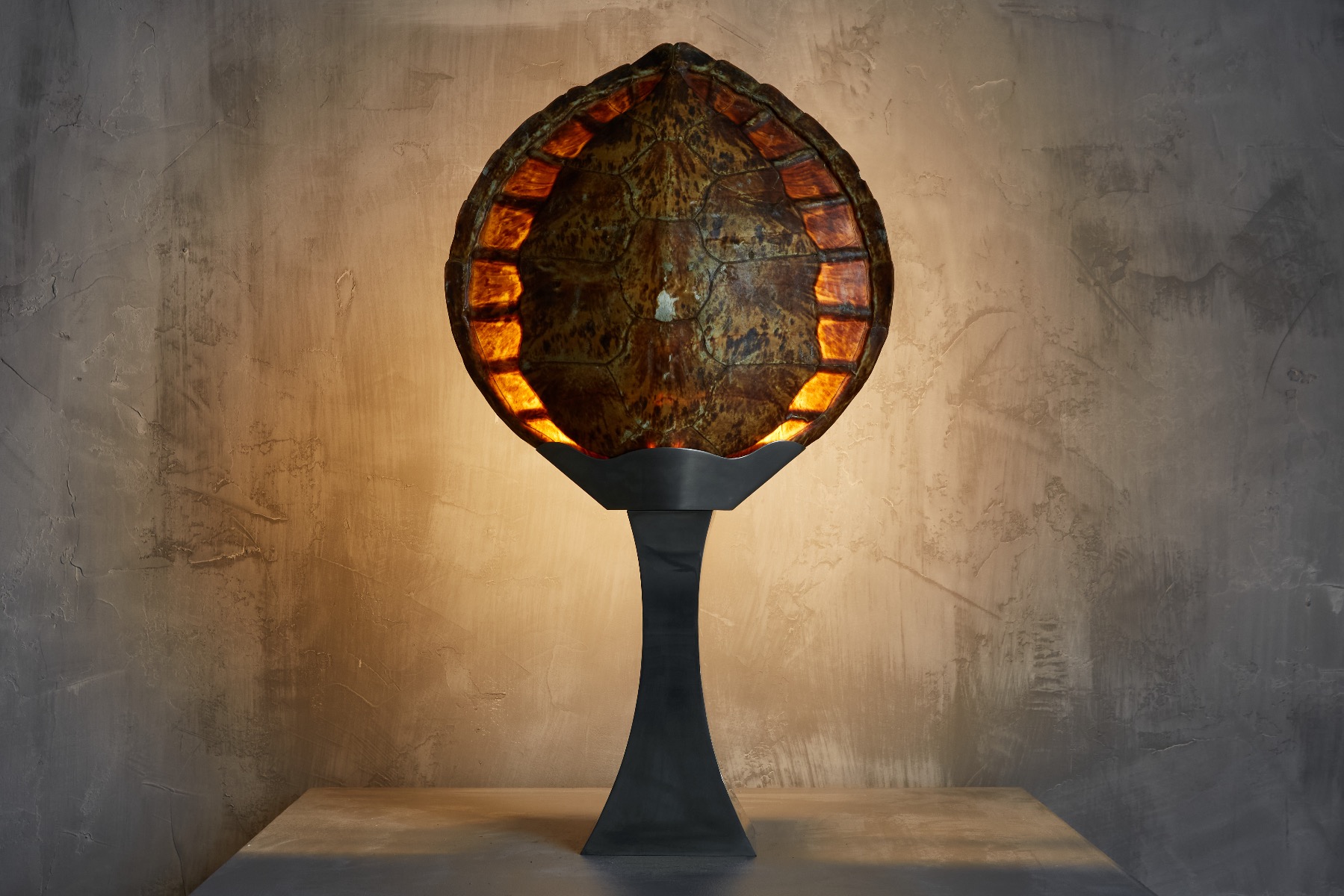 Christian Dior turtle shell table lamp from the 1970s