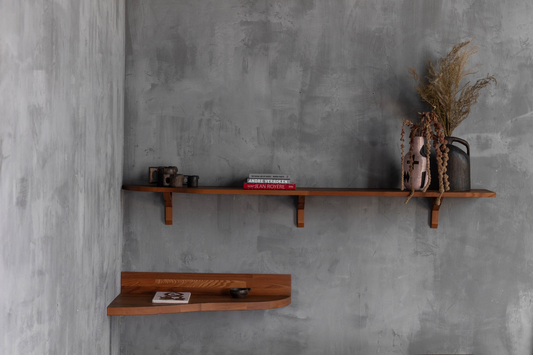 Custom wall console designed by Pierre Chapo from the 1970s