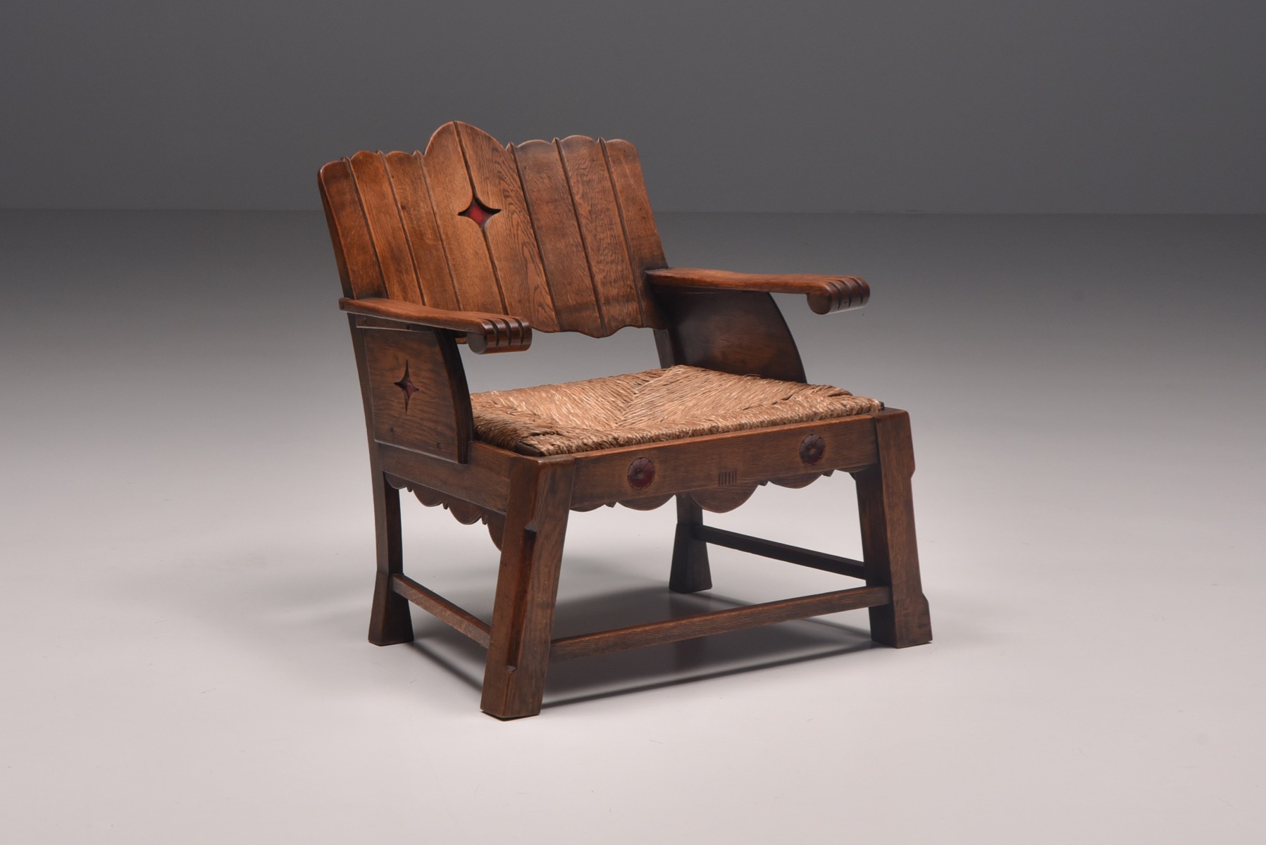 Easy chair in Arts and Crafts style from the 1920s