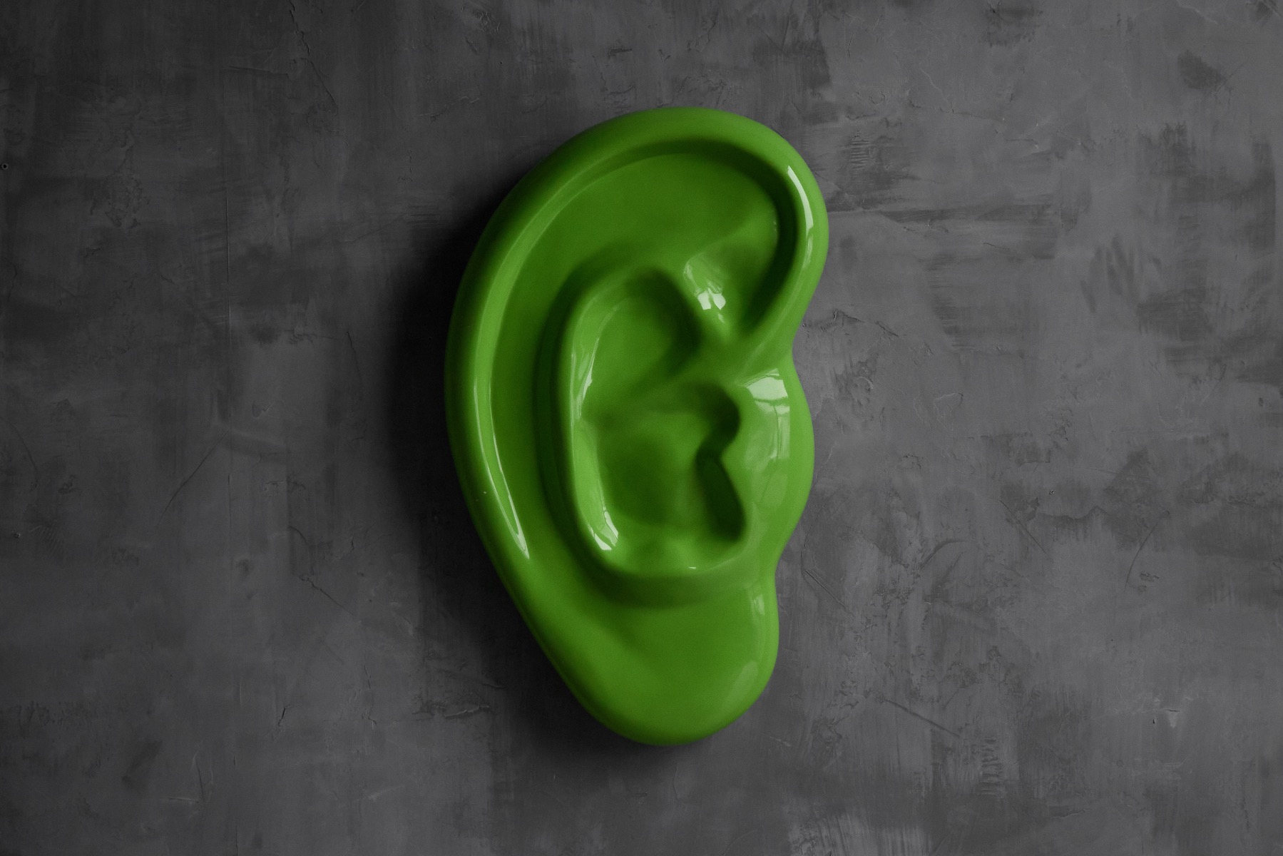 Contemporary ear sculpture crafted in fibreglass from the 2010s