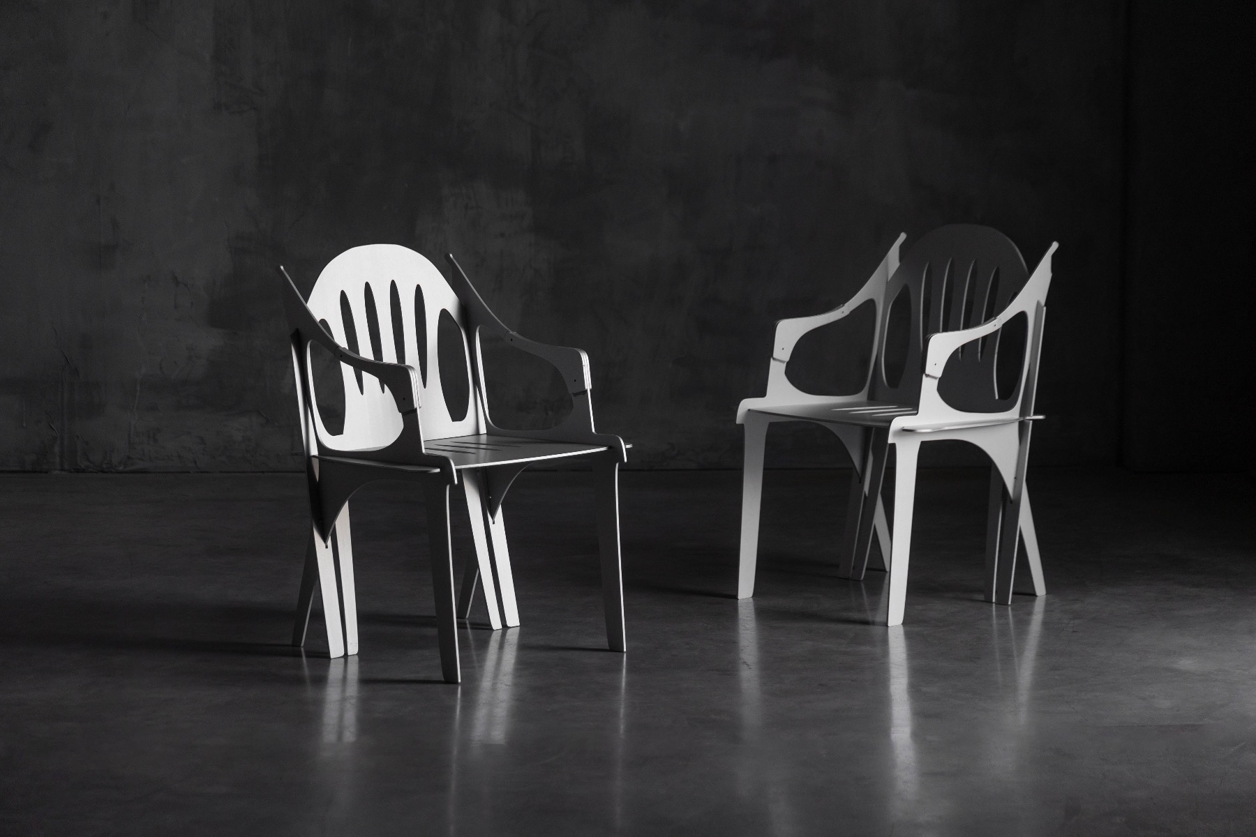 Flatscreen chairs designed by Schimmel and Schweikle, 2019