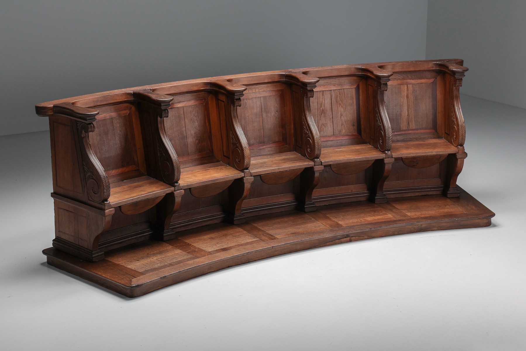 Flemish oak church pews from Belgium from the eighteenth century