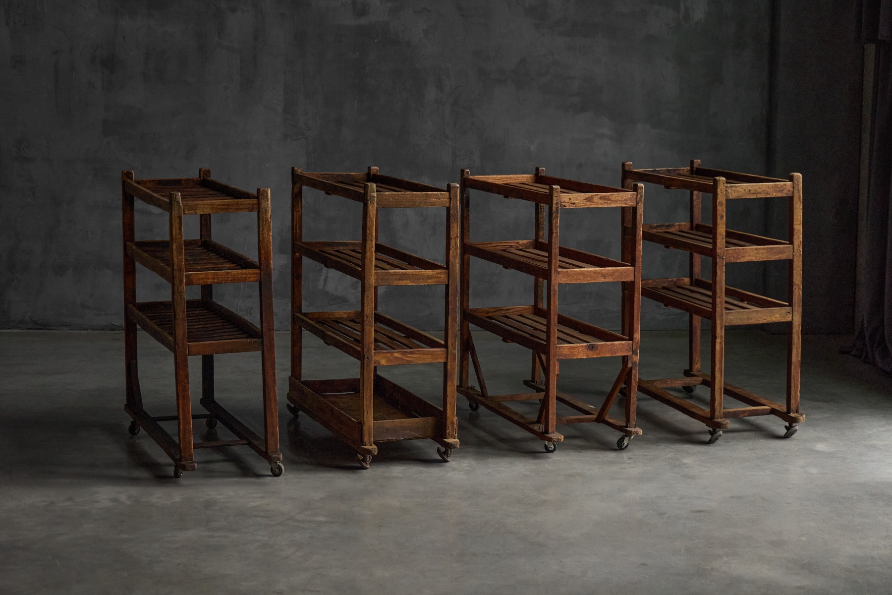 Folk art bakery racks from the early 20th century