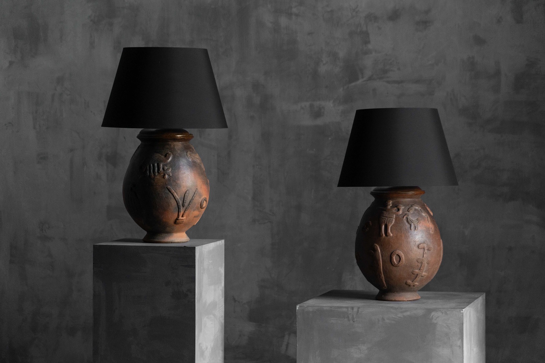 Handcrafted ceramic table lamp from the 20th century
