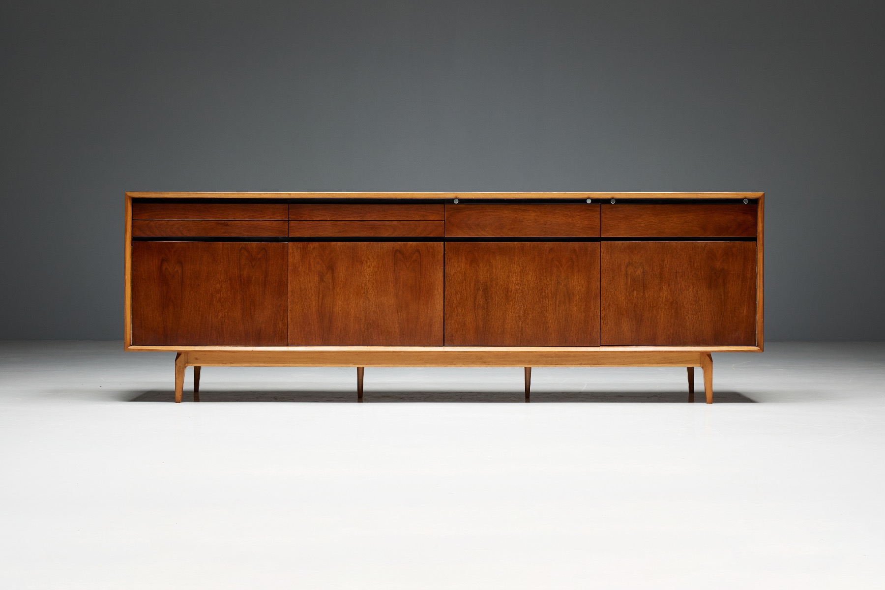 Madison sideboard by De Coene in rosewood and walnut from the 1960s