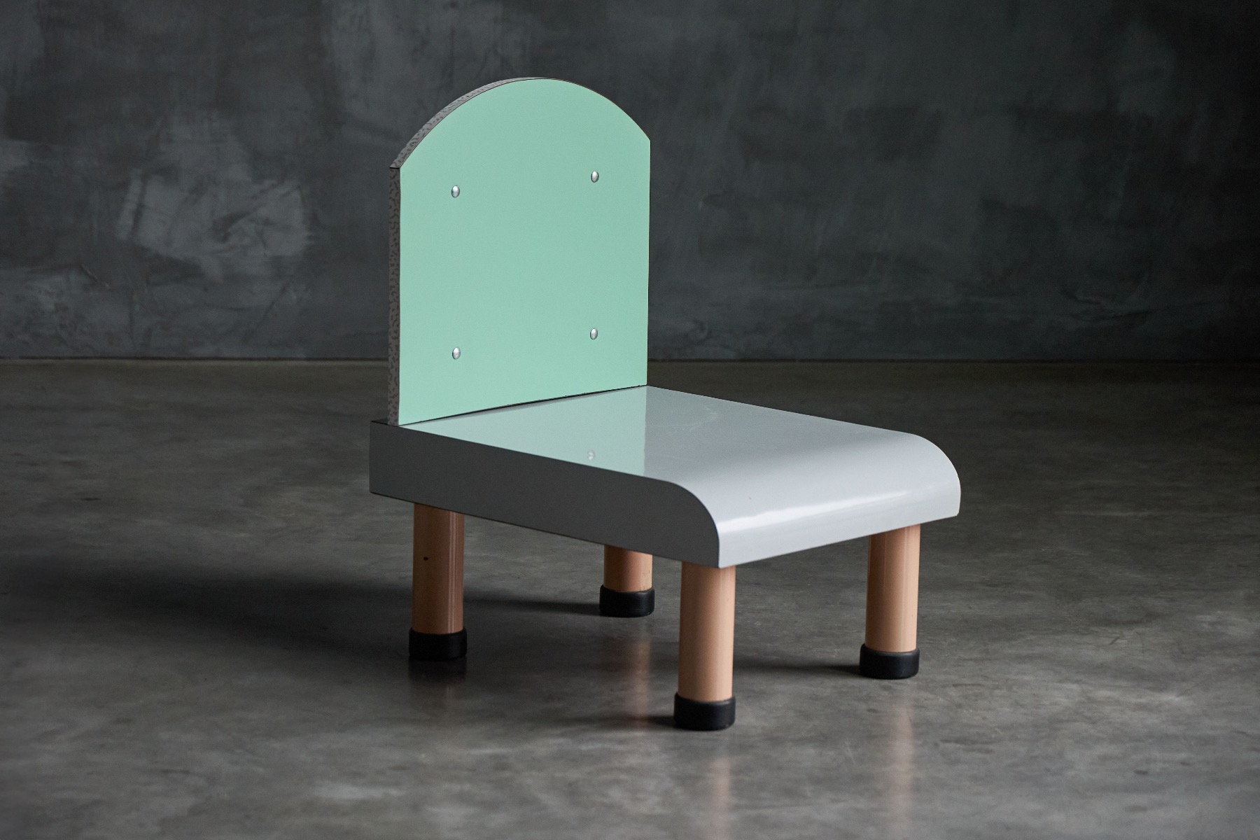 Memphis style chair inspired by Ettore Sottsass from the 1980s