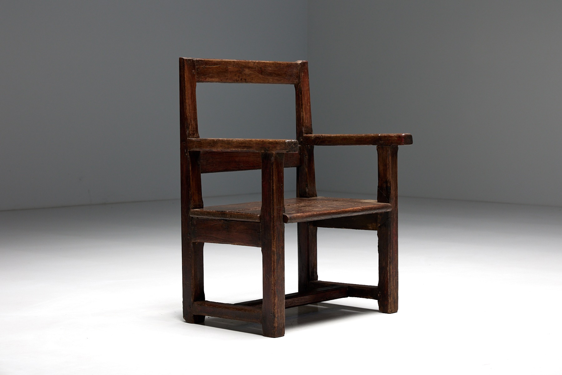 Naive folk art bench from the nineteenth century