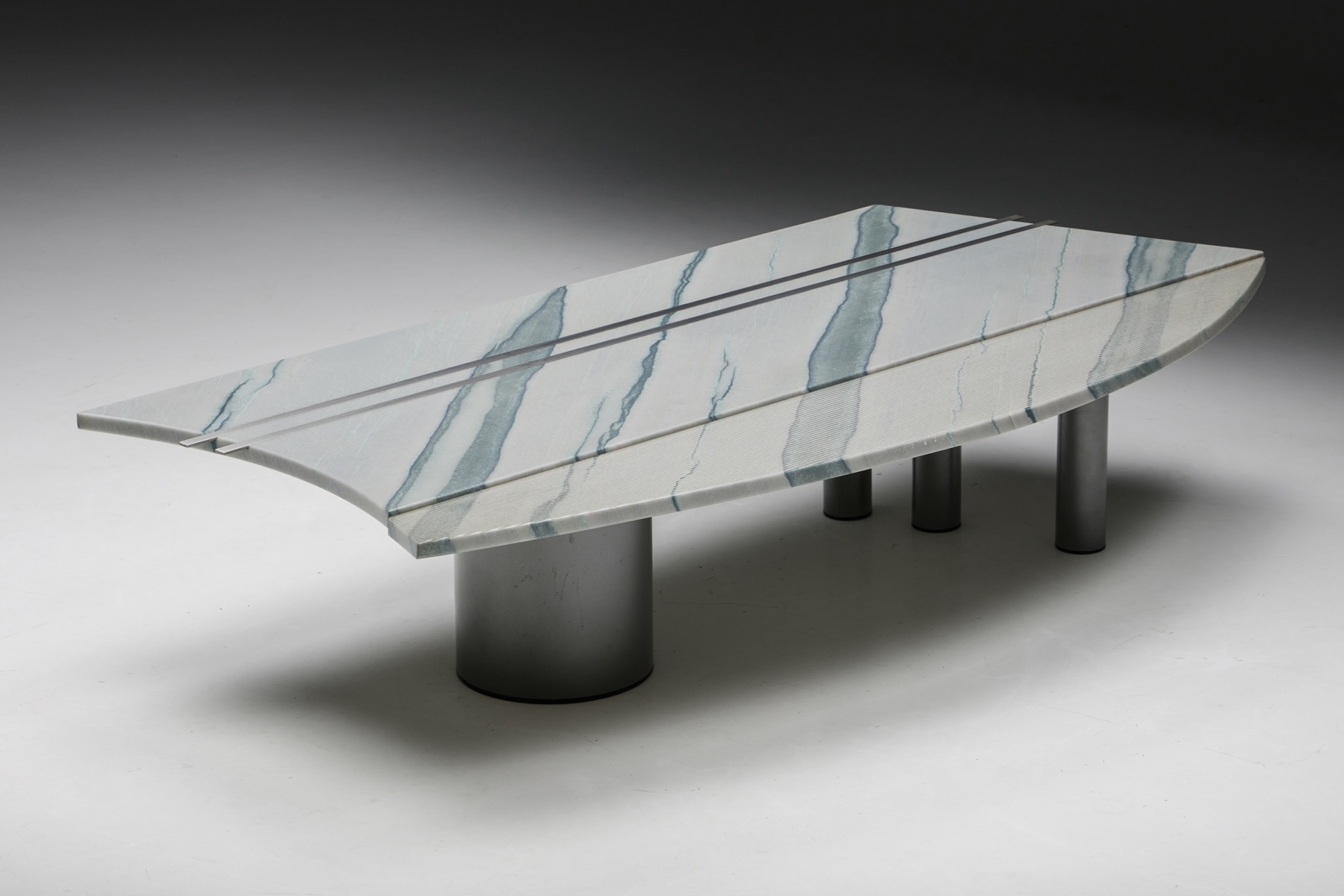 Pia Manu sculptural marble coffee table from the 1990s