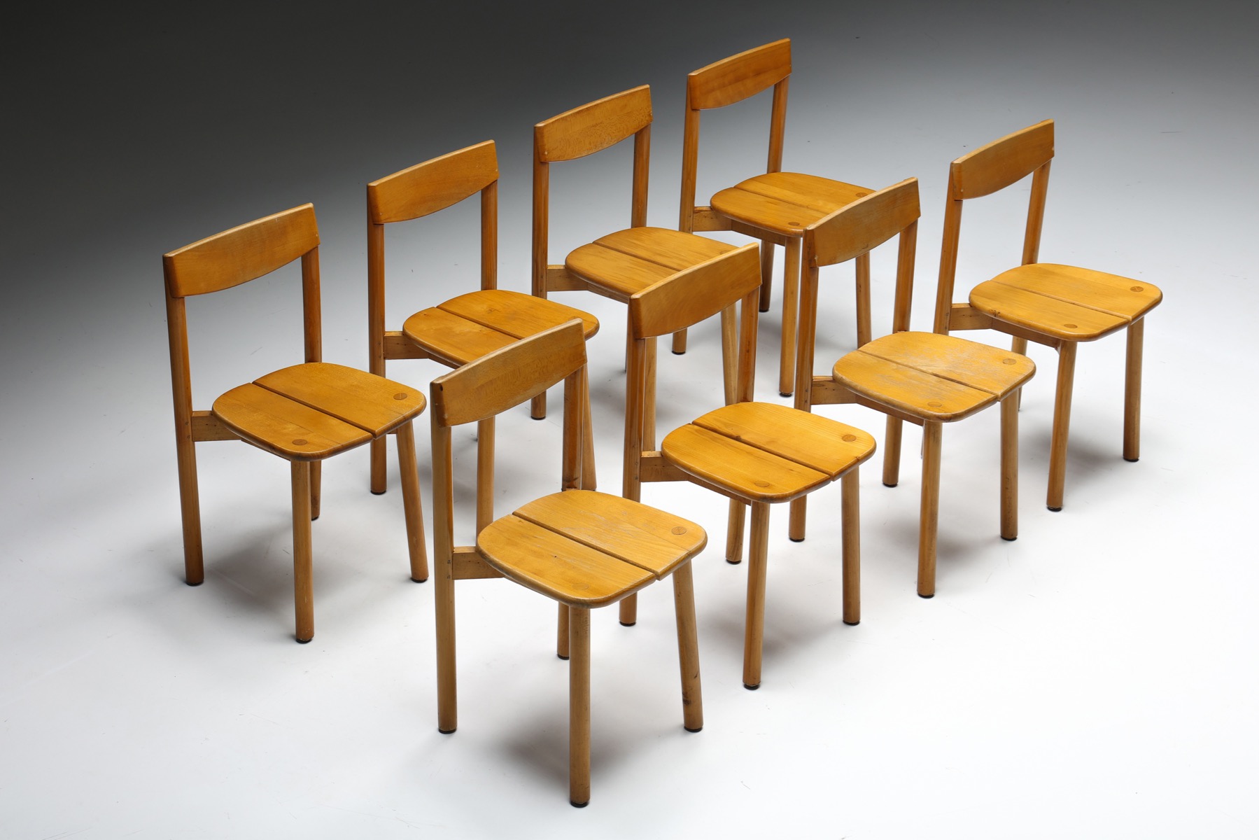 Pierre Gautier Delaye dining chairs from the 1960s