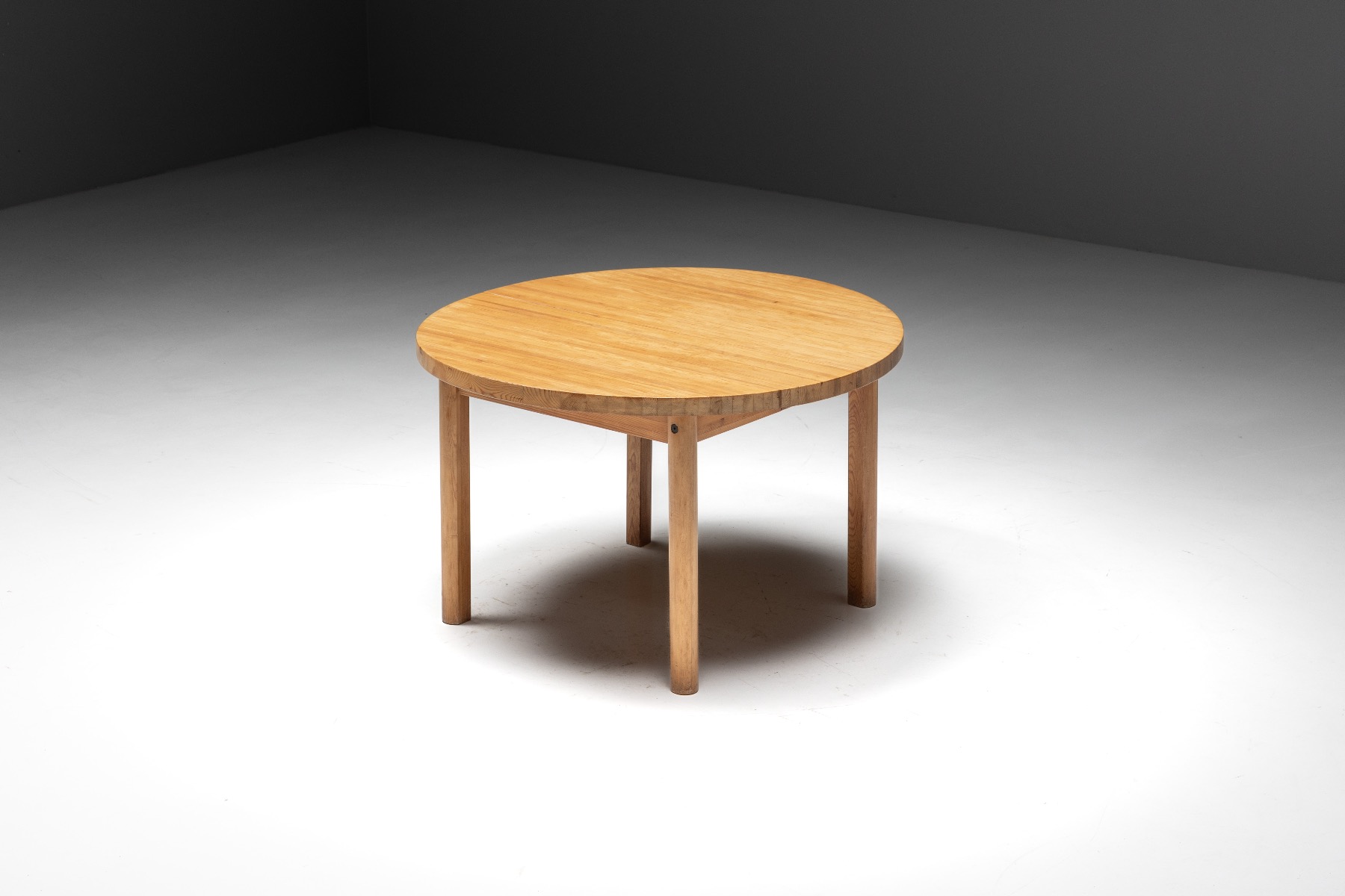 Pine dining table in the style of Charlotte Perriand from the 1960s