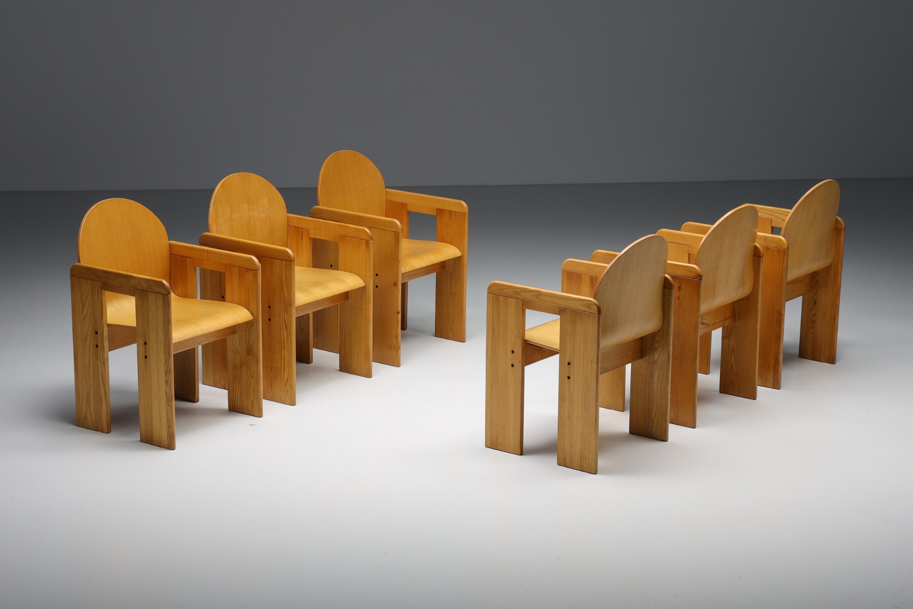 Plywood dining chairs by Afra and Tobia Scarpa from the 1970s