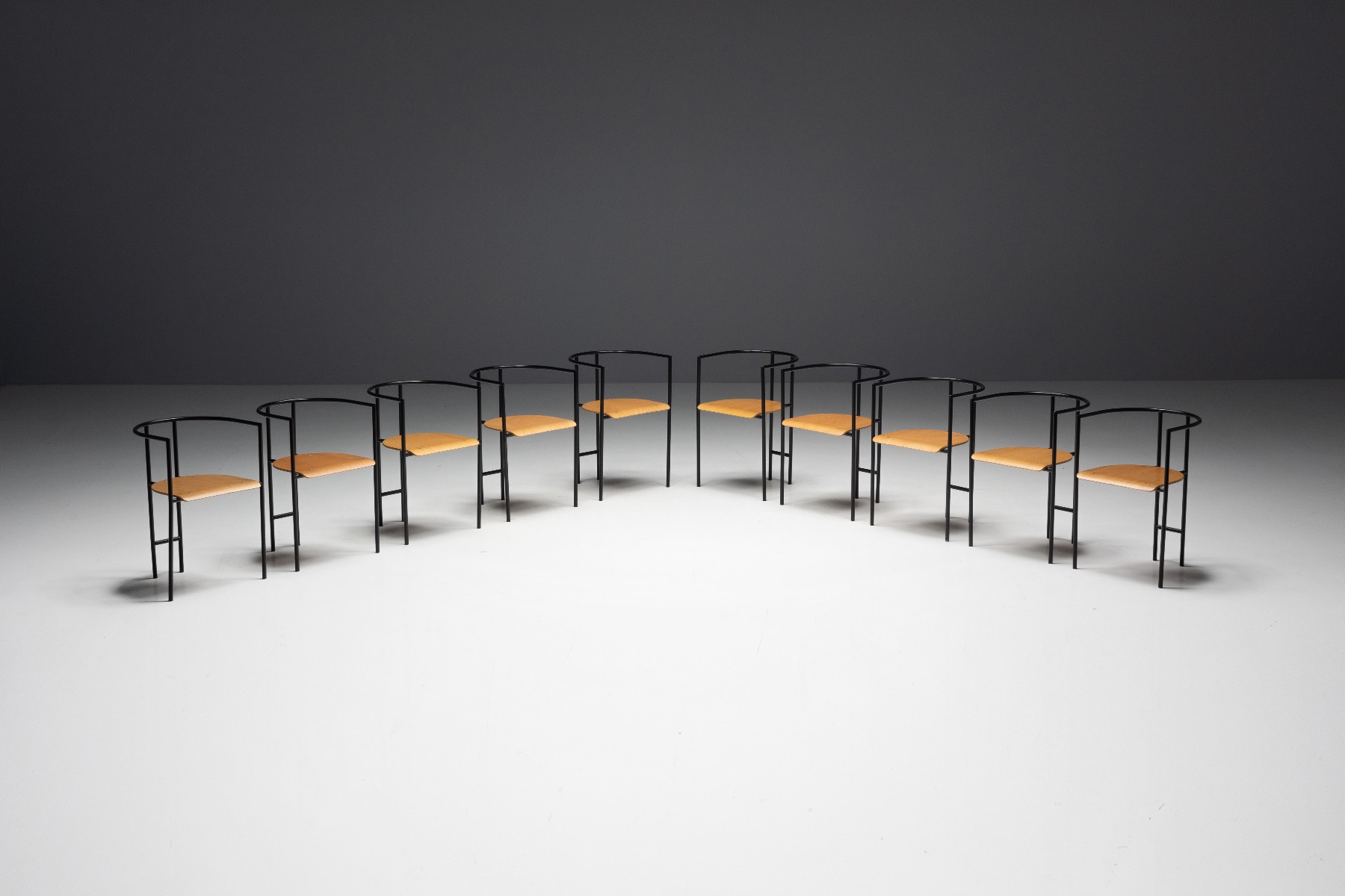 Postmodern Tokyo armchairs by Rodney Kinsman for Bieffeplast 1980s