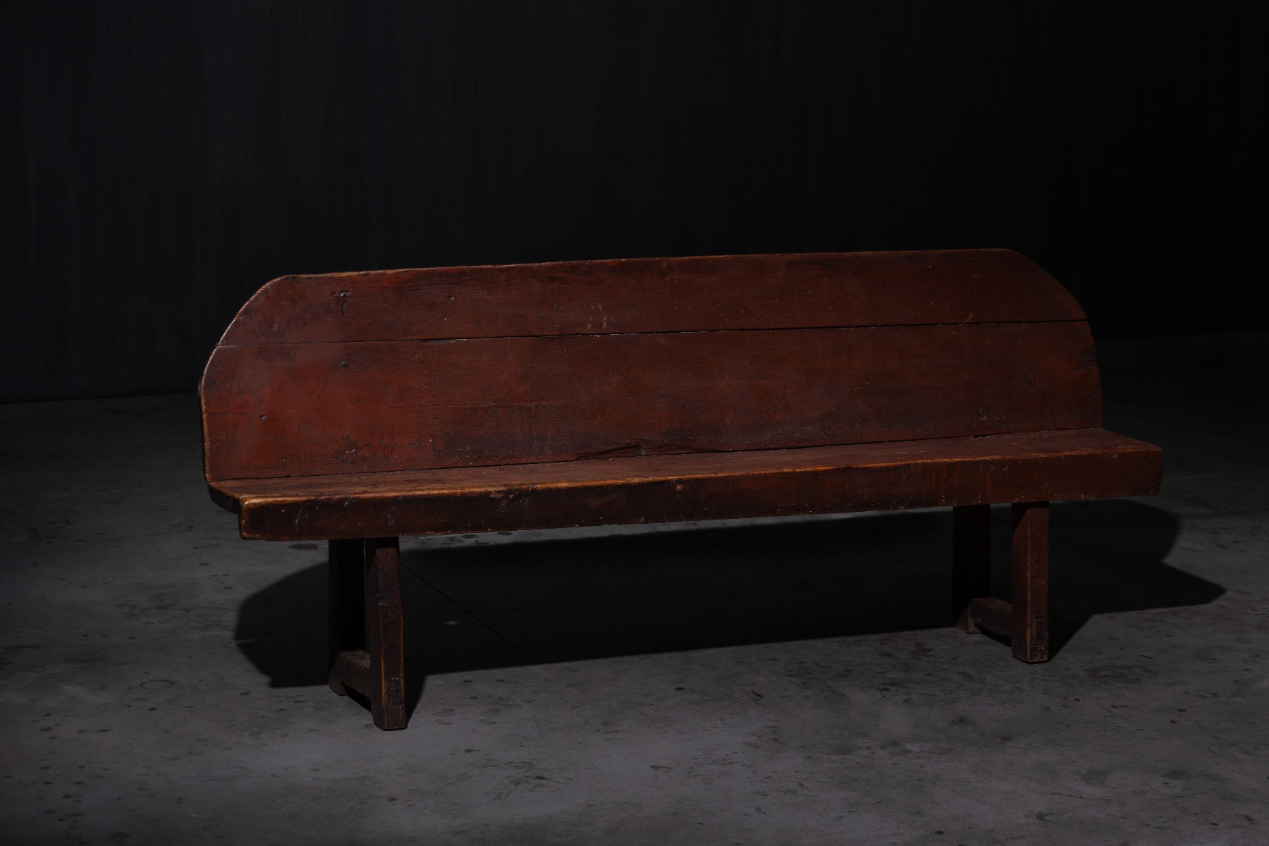 Primitive rustic bench from the 19th century
