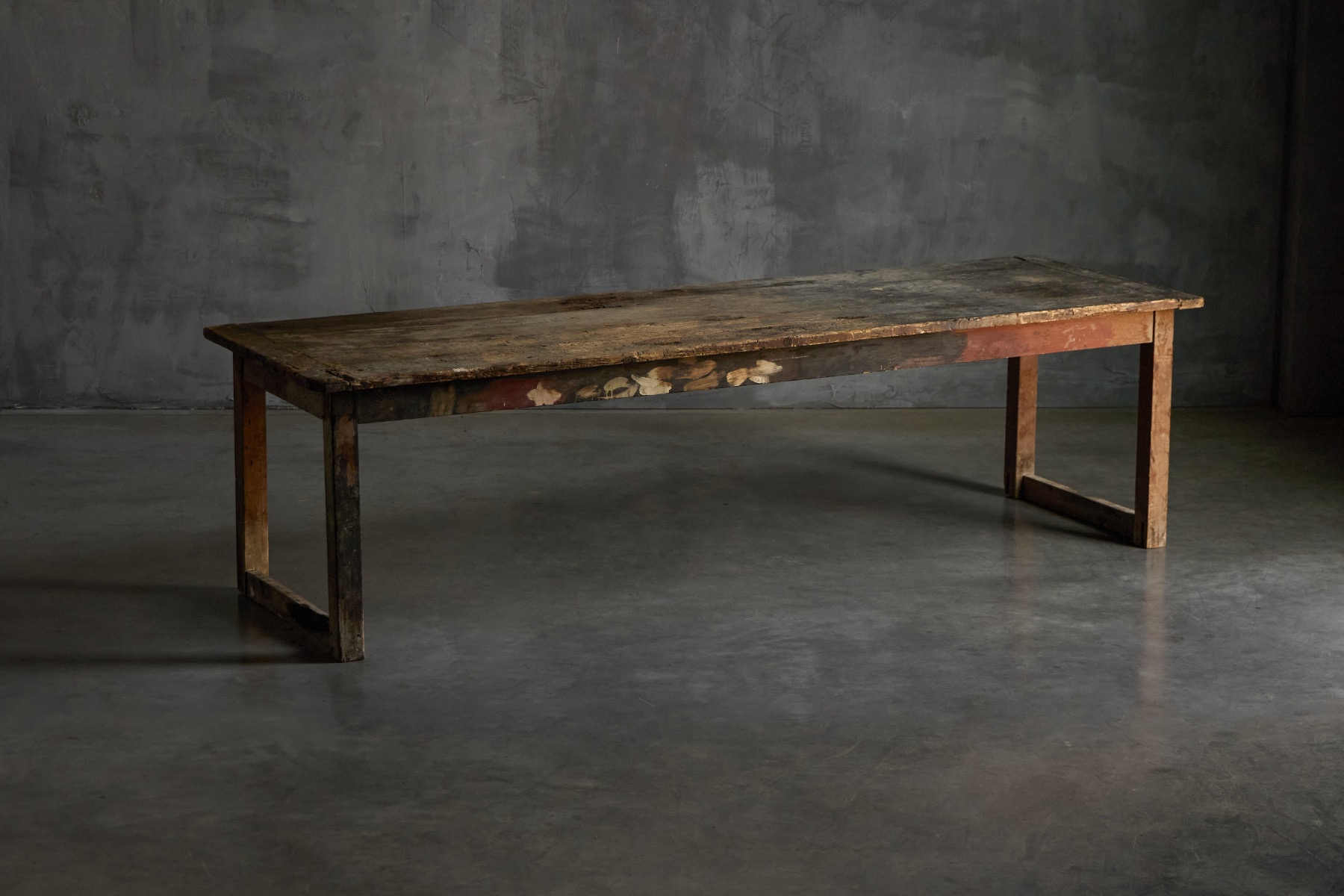 Primitive rustic dining table from the early 1900s