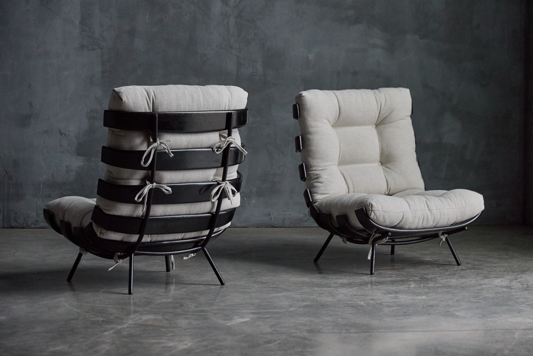 Rare Costela lounge chairs by Martin Eisler and Carlo Hauner from 1954