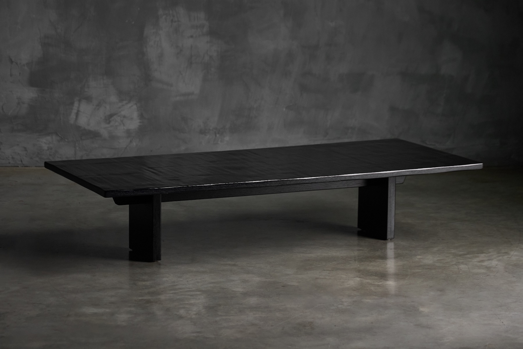 Rectangular bamboo coffee table designed by Axel Vervoordt, 1980s