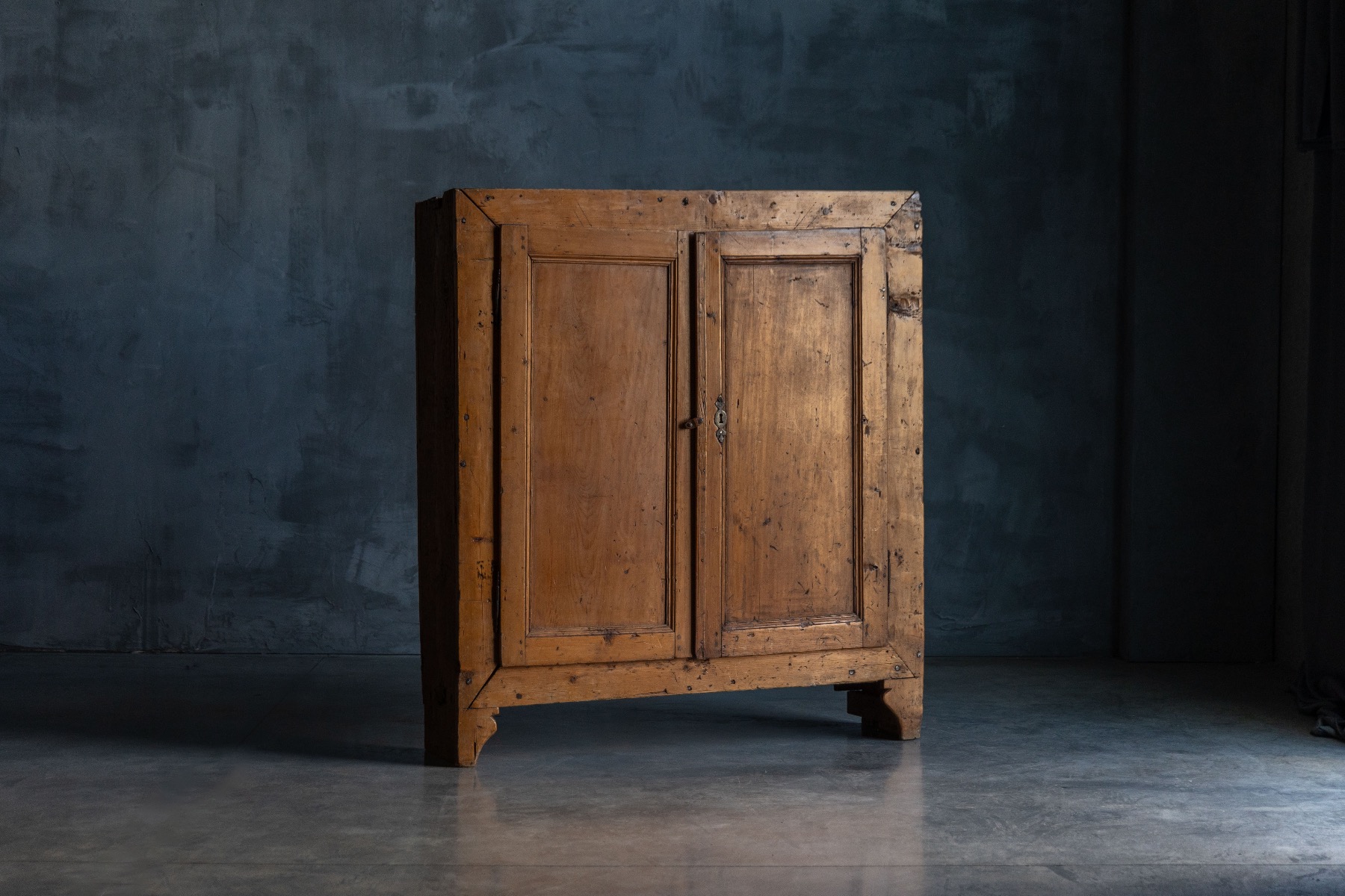 Rustic folk art cabinet crafted in the 19th century