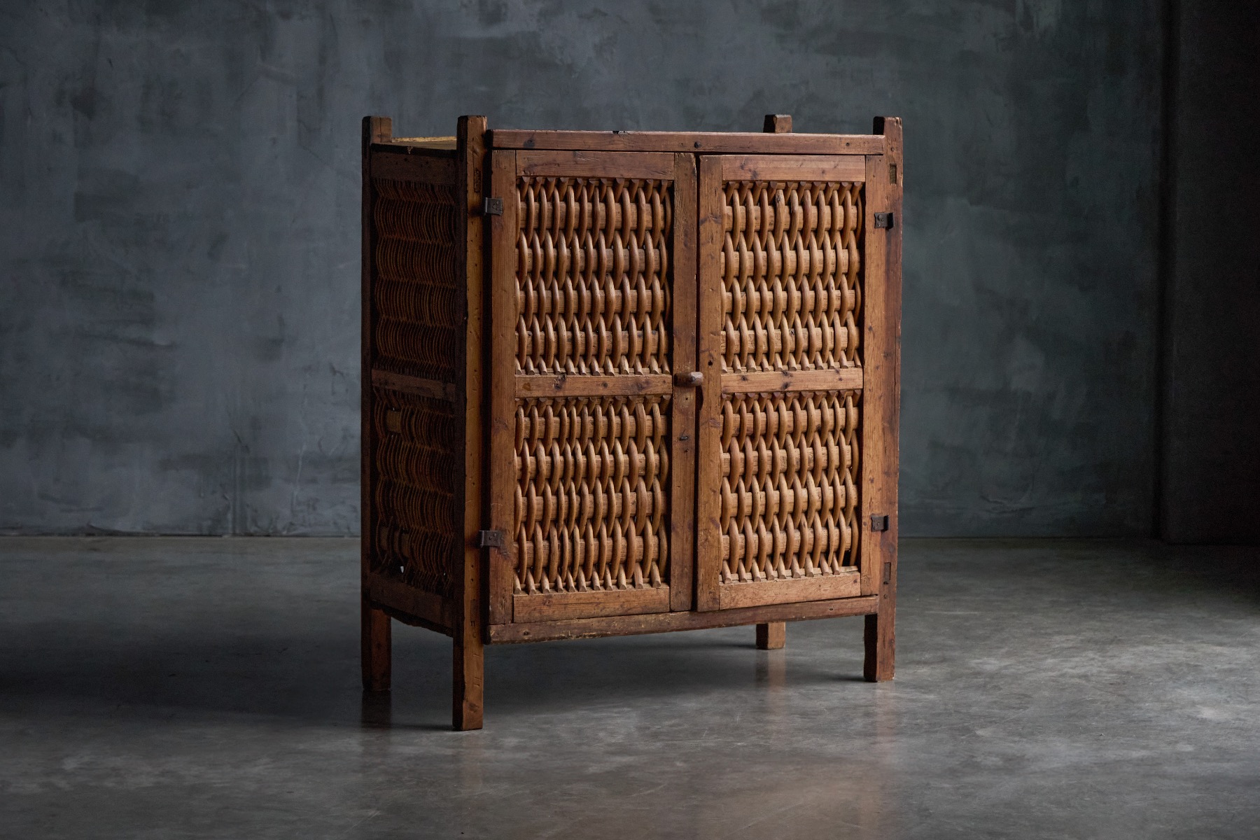 Rustic Art Populaire pantry from the late 19th century