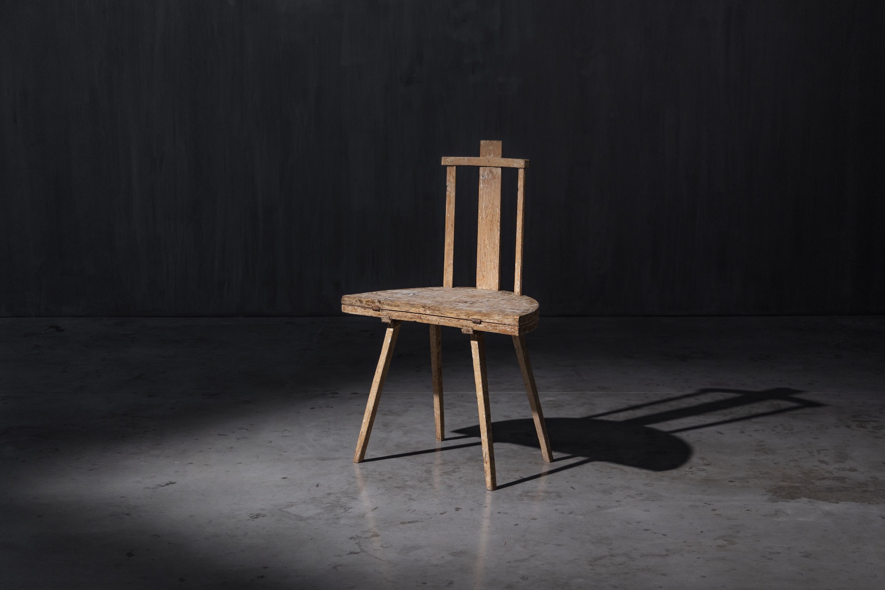 Rustic convertible chair from the 19th century