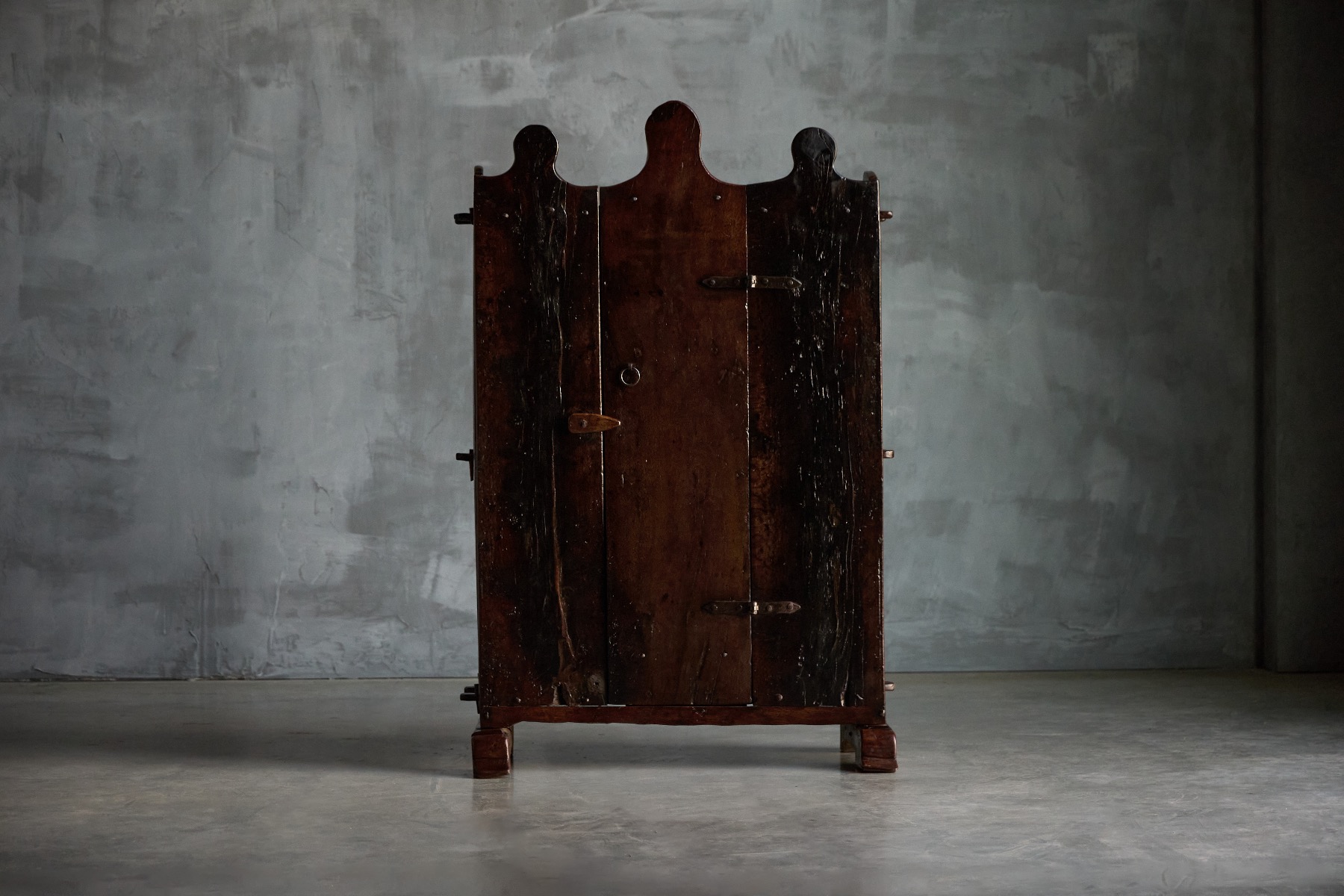 Rustic folk art cabinet from the 19th century