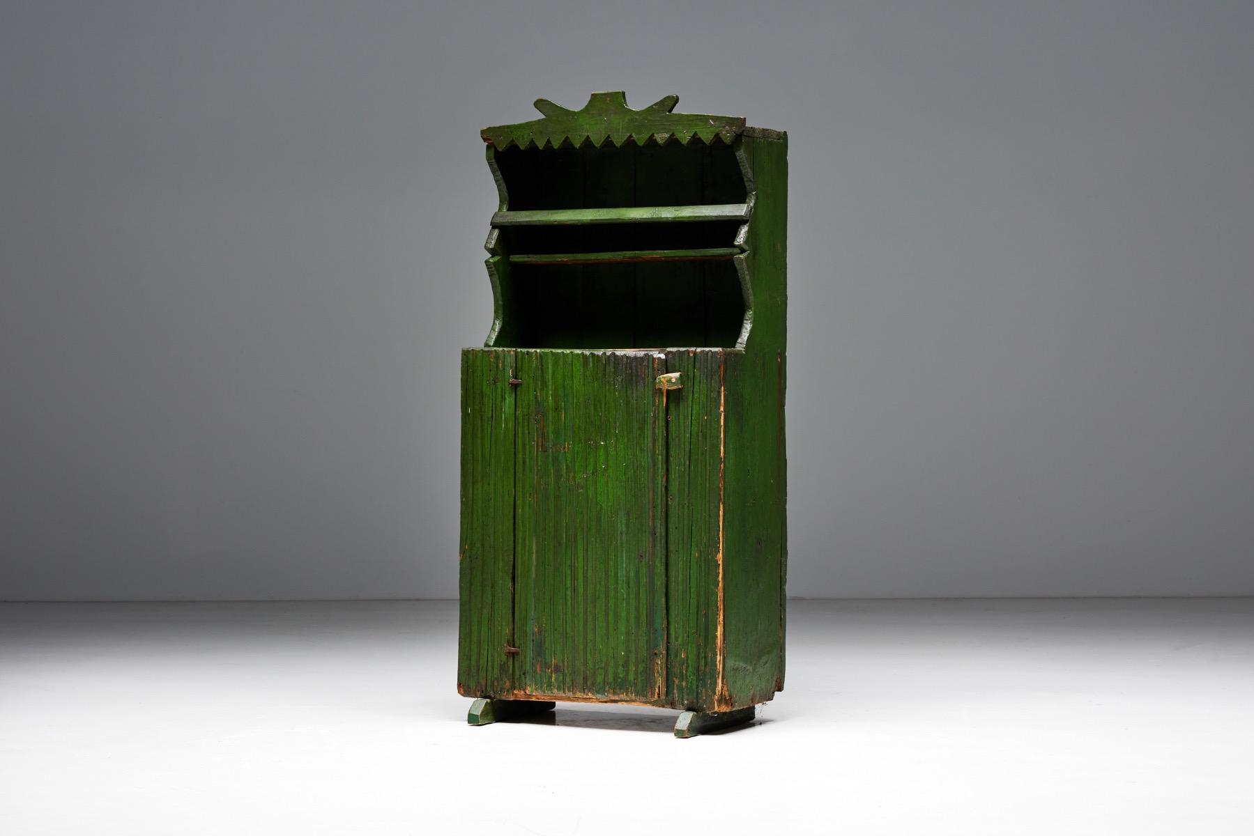 Rustic folk art cabinet from the early nineteenth century