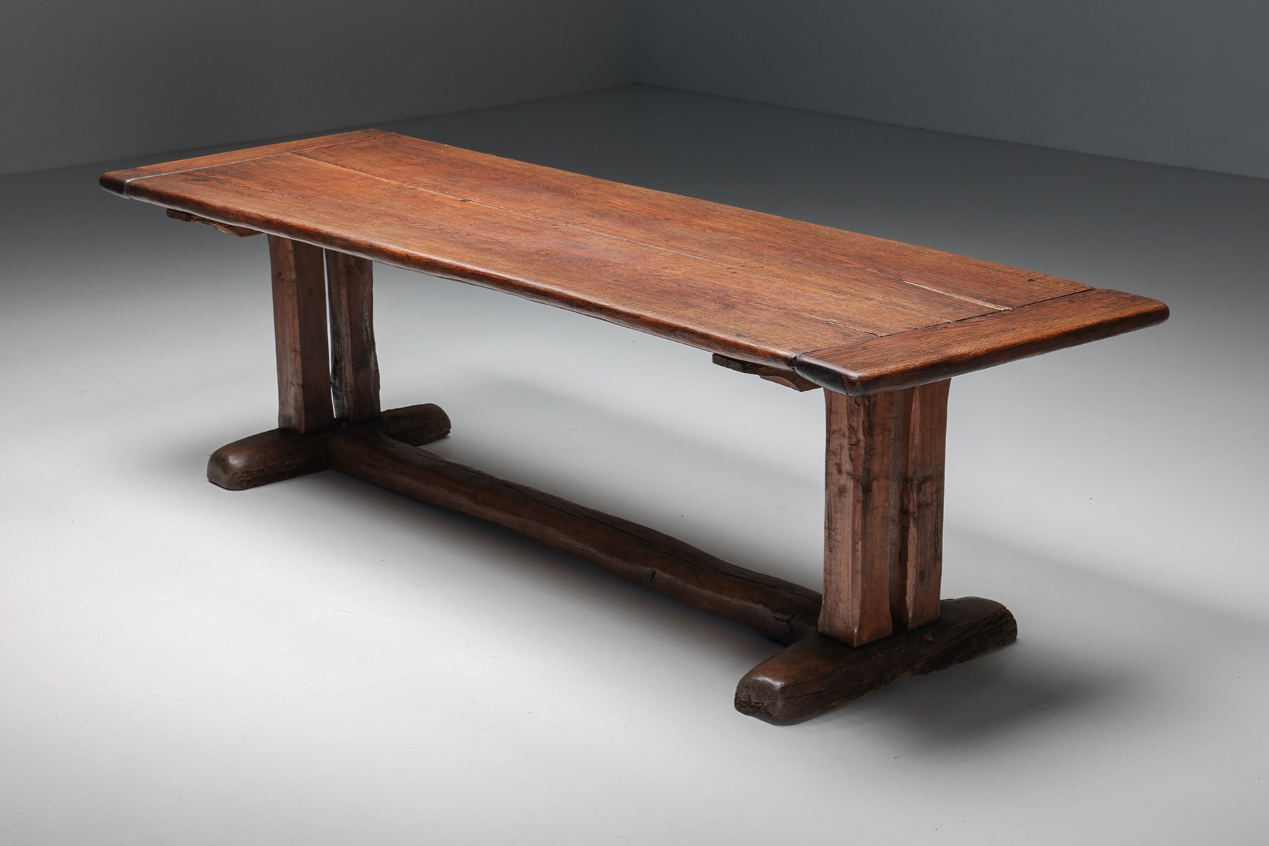 Rustic wooden dining table from the 1940s