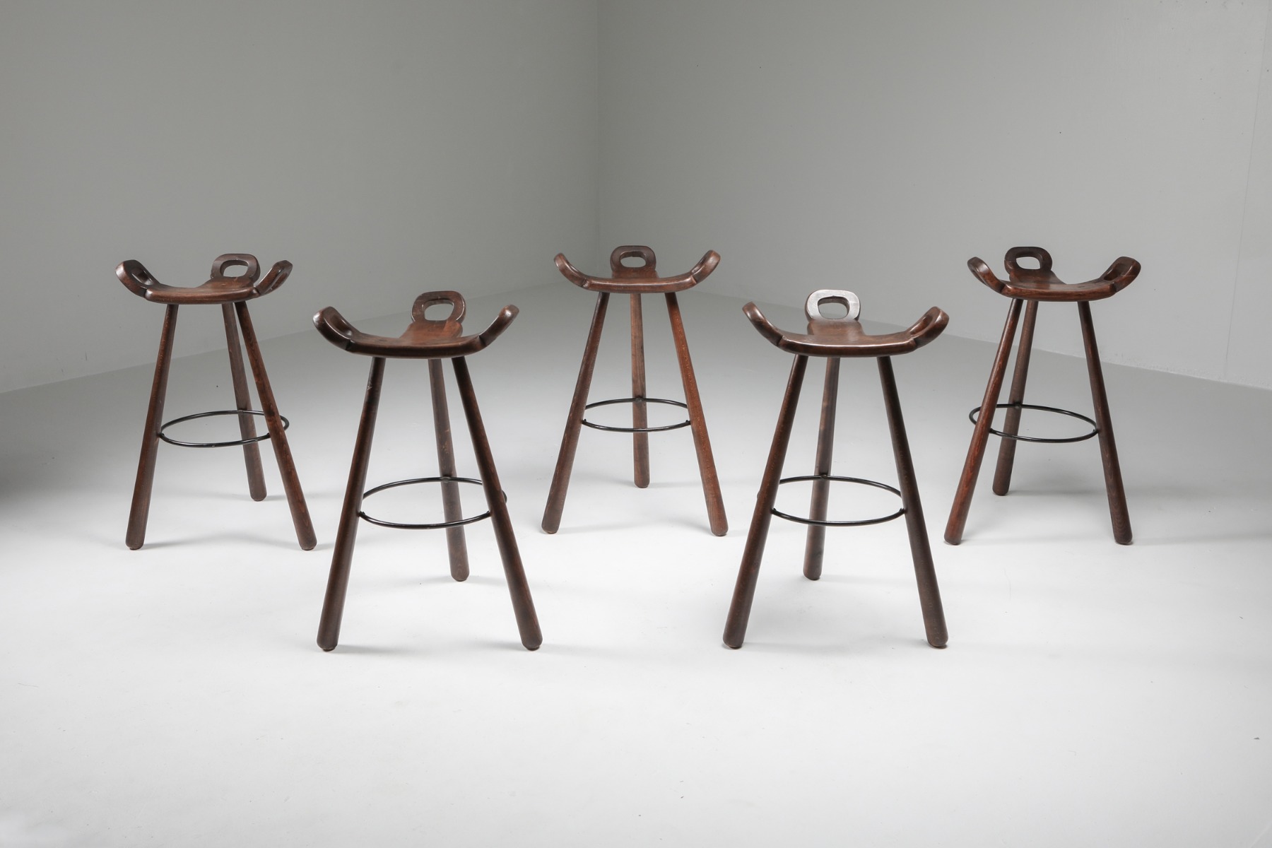 Scandinavian bar stools by Carl Malmsten from the 1950s