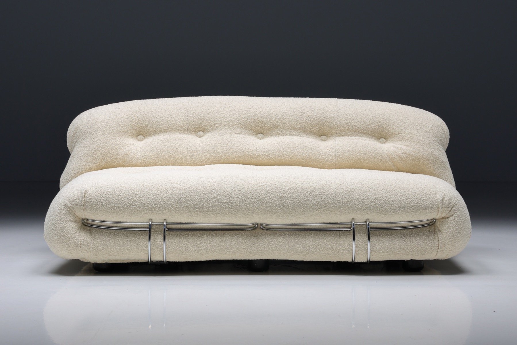 Scarpa Soriana sofa in boucle wool from the 1970s