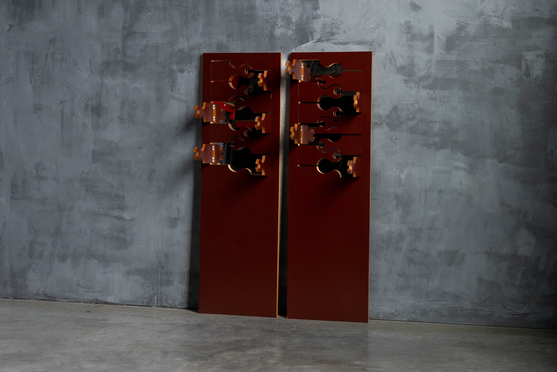 Scorpion coat rack with mirror designed by Anonima Design for Bonetto in the 1970s
