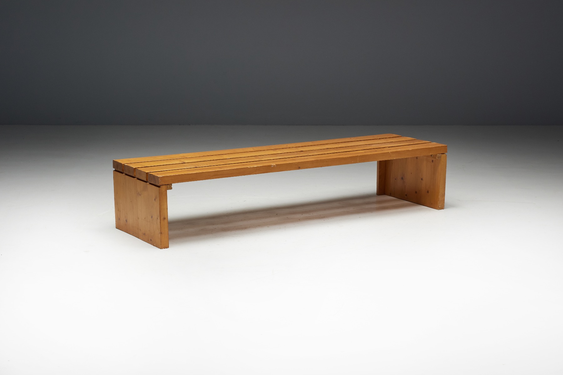 Slate bench by Charlotte Perriand for Les Arcs 1980s