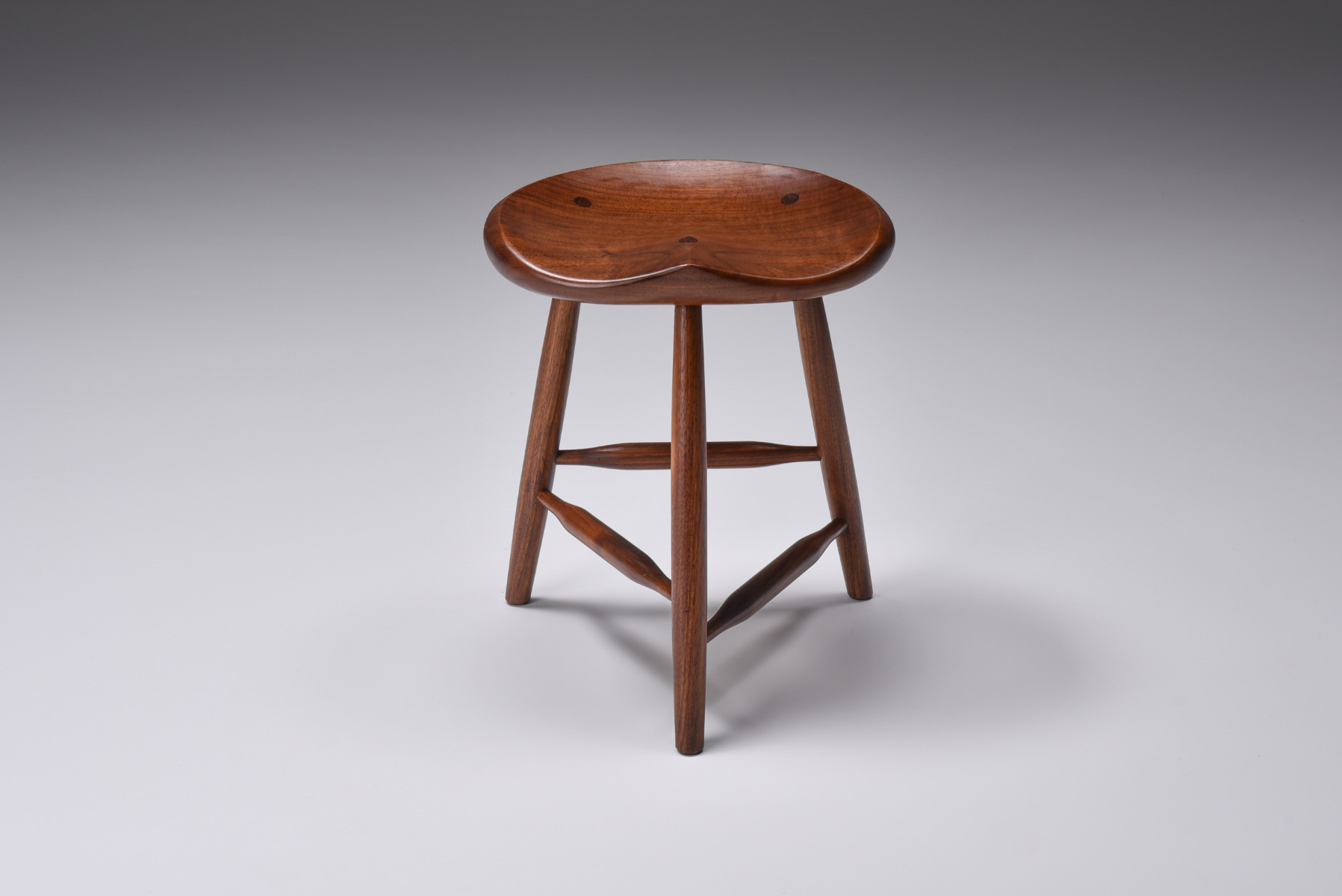Studio furniture American craft stool from the 1960s