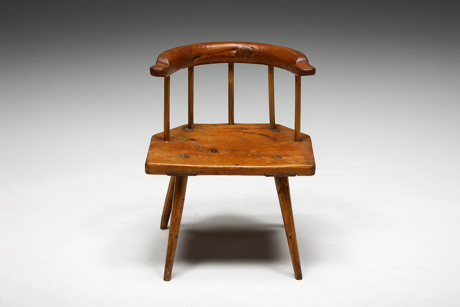 Tyrolean folk art armchair from the nineteenth century