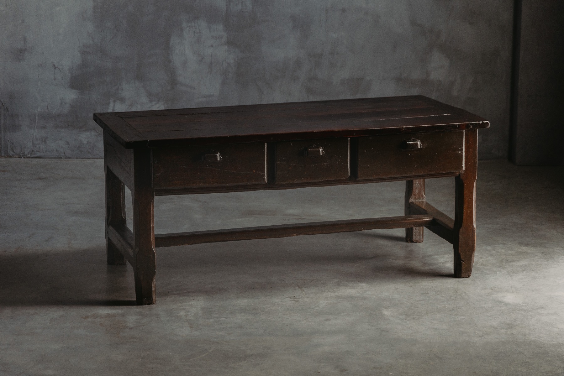 Wabi sabi brutalist console table 19th century