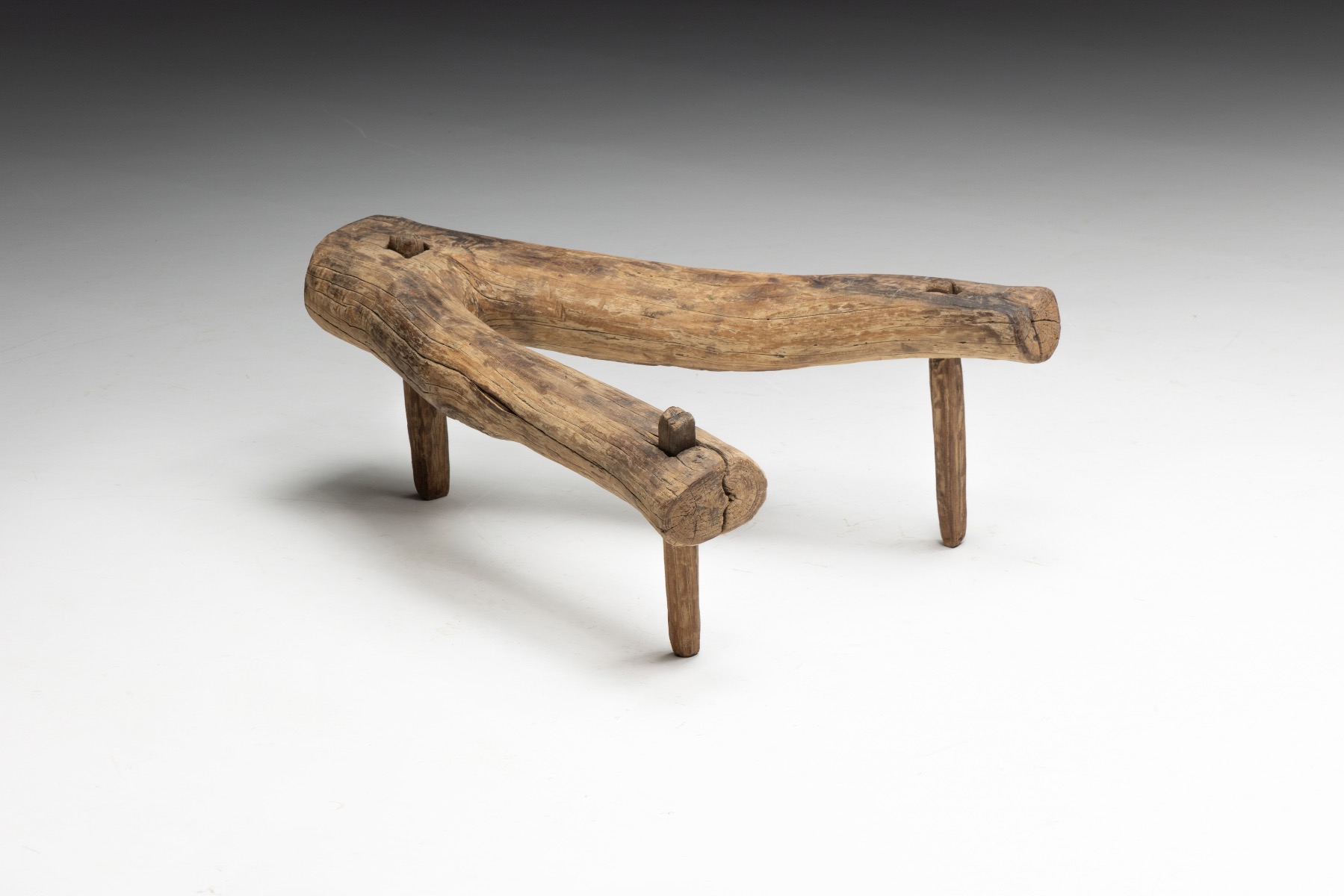 Wabi sabi primitive tripod stool 18th century
