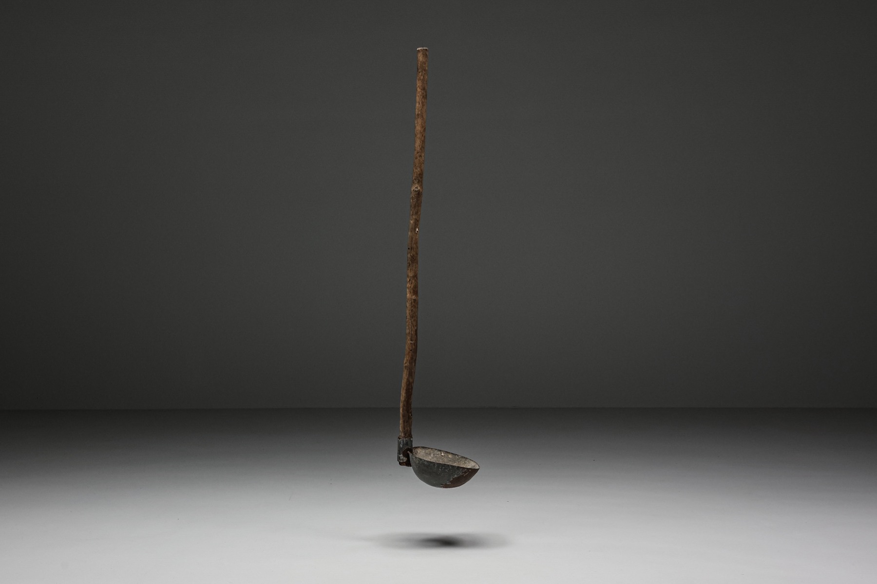 Wabi sabi XL spoon with wooden handle from the 1950s