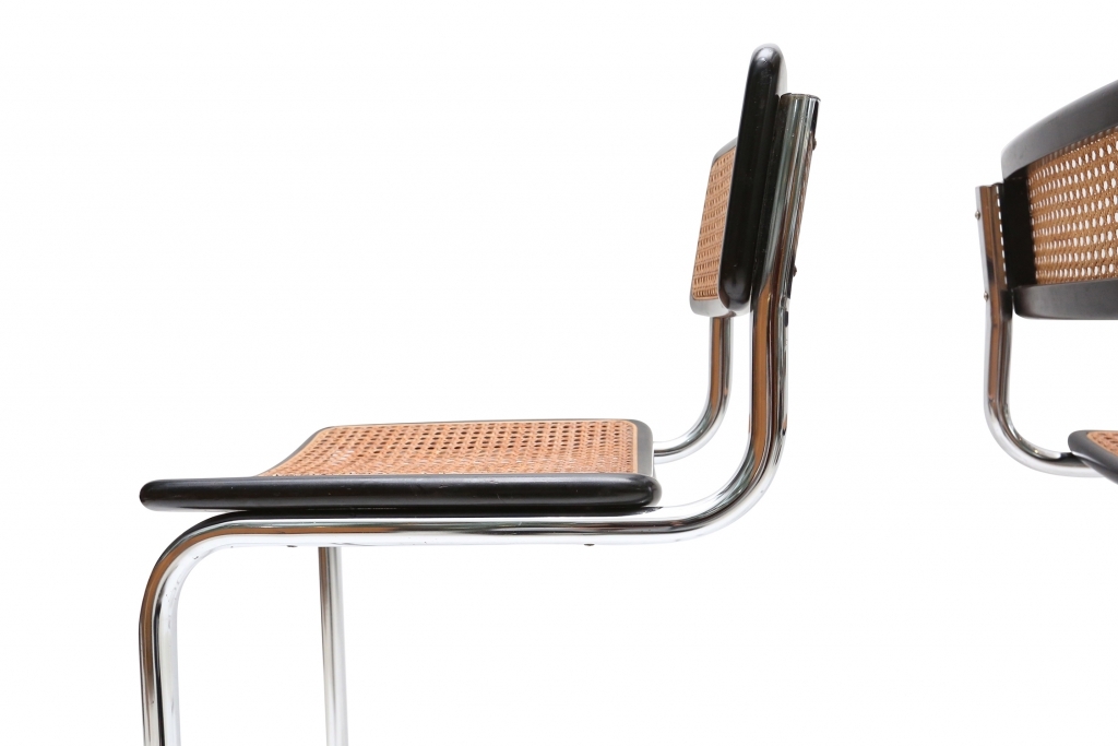 Cidue Stools In Chrome And Wood - 1970s