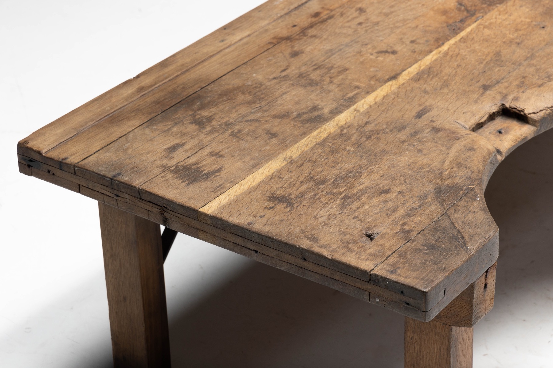Aged wooden jeweller coffee table from the 1800s