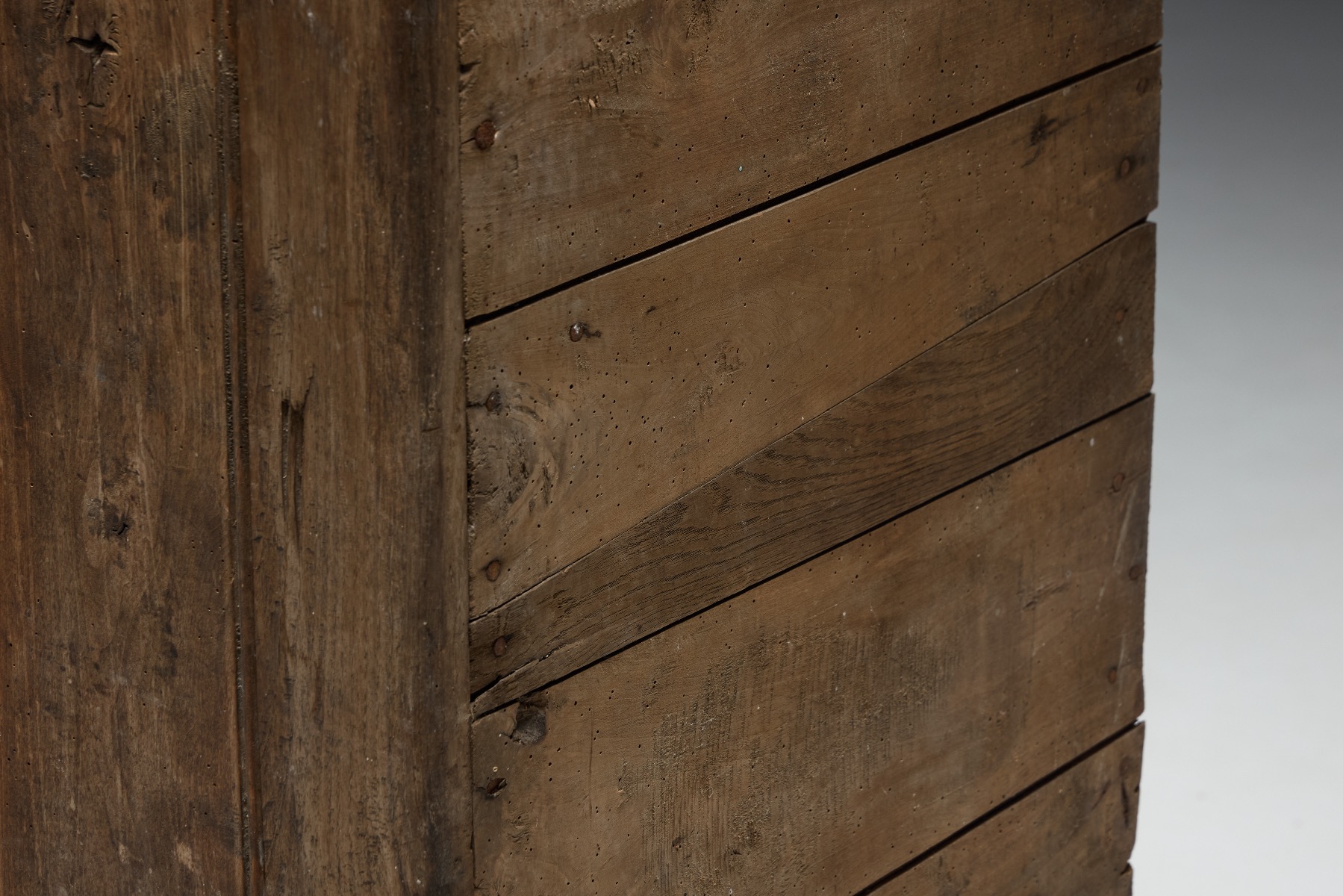 Aged solid wood cabinet dating to the 1800s