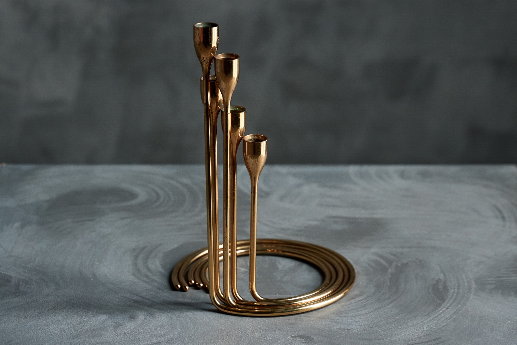 Brass home decor candle holders 1960s