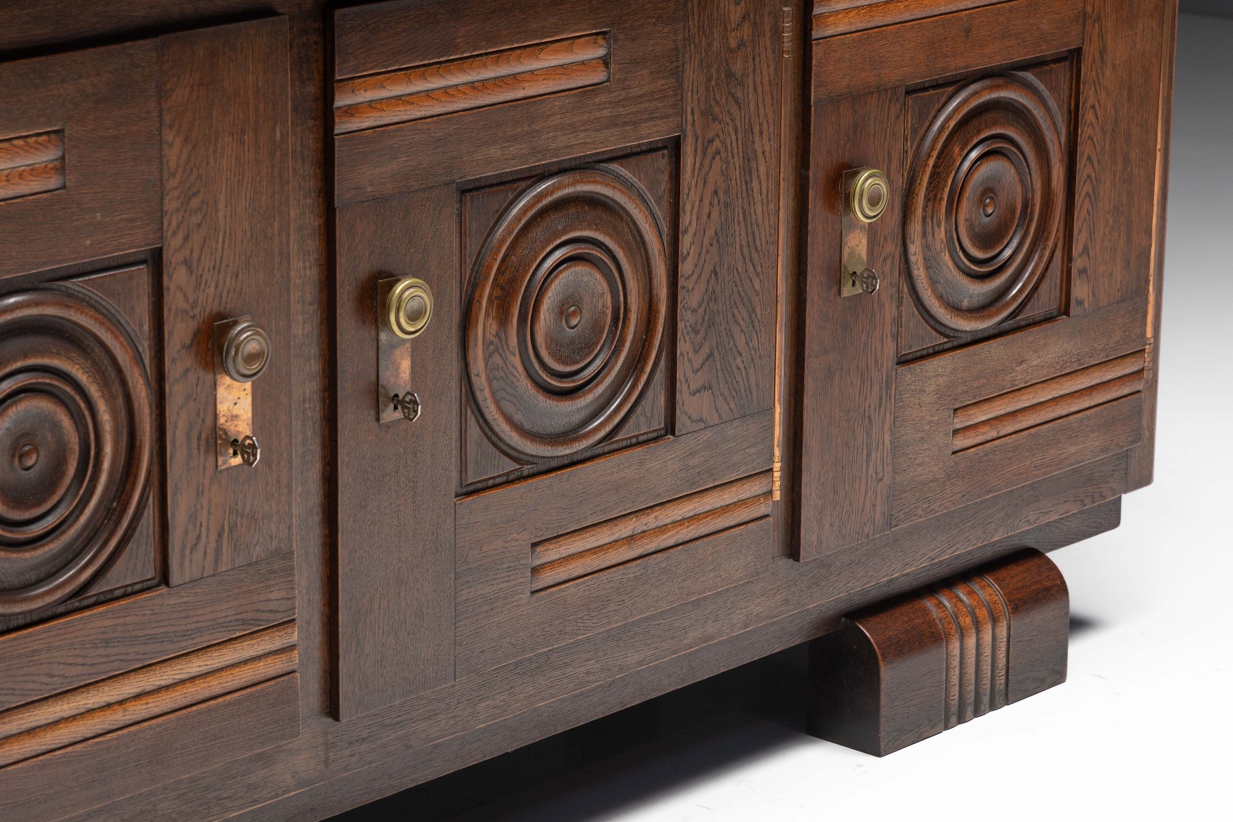 Charles Dudouyt sideboard solid oak carved details