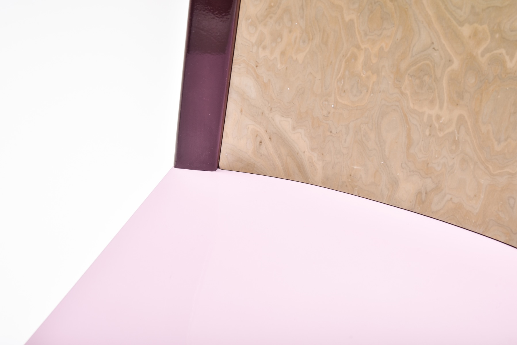 Collectible Italian postmodern dining chairs in pink